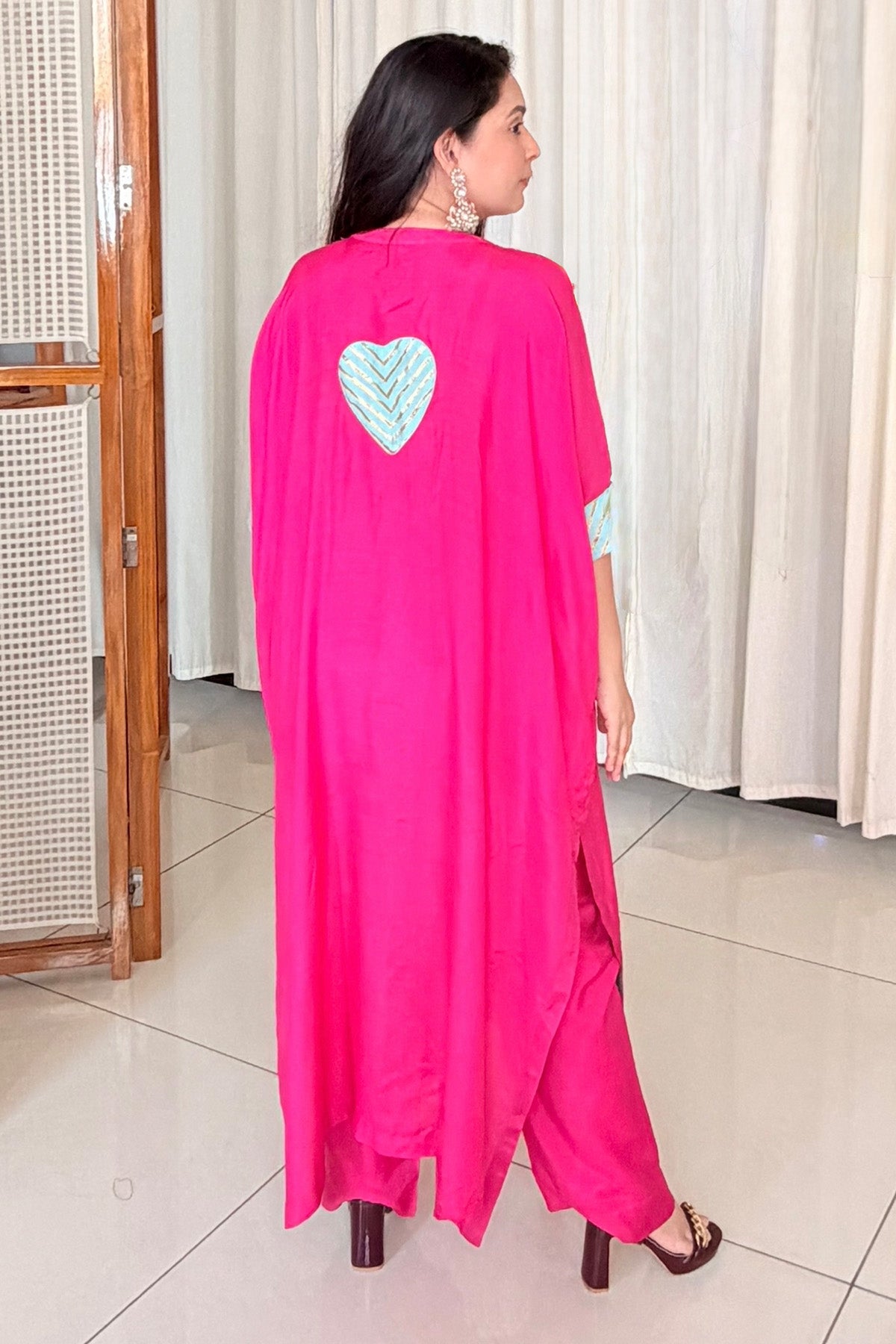 Pink Modal Silk Kurta & Pants