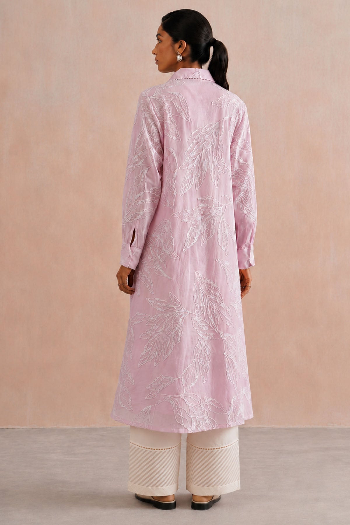 Pink Mul Chanderi Kurta & Pants