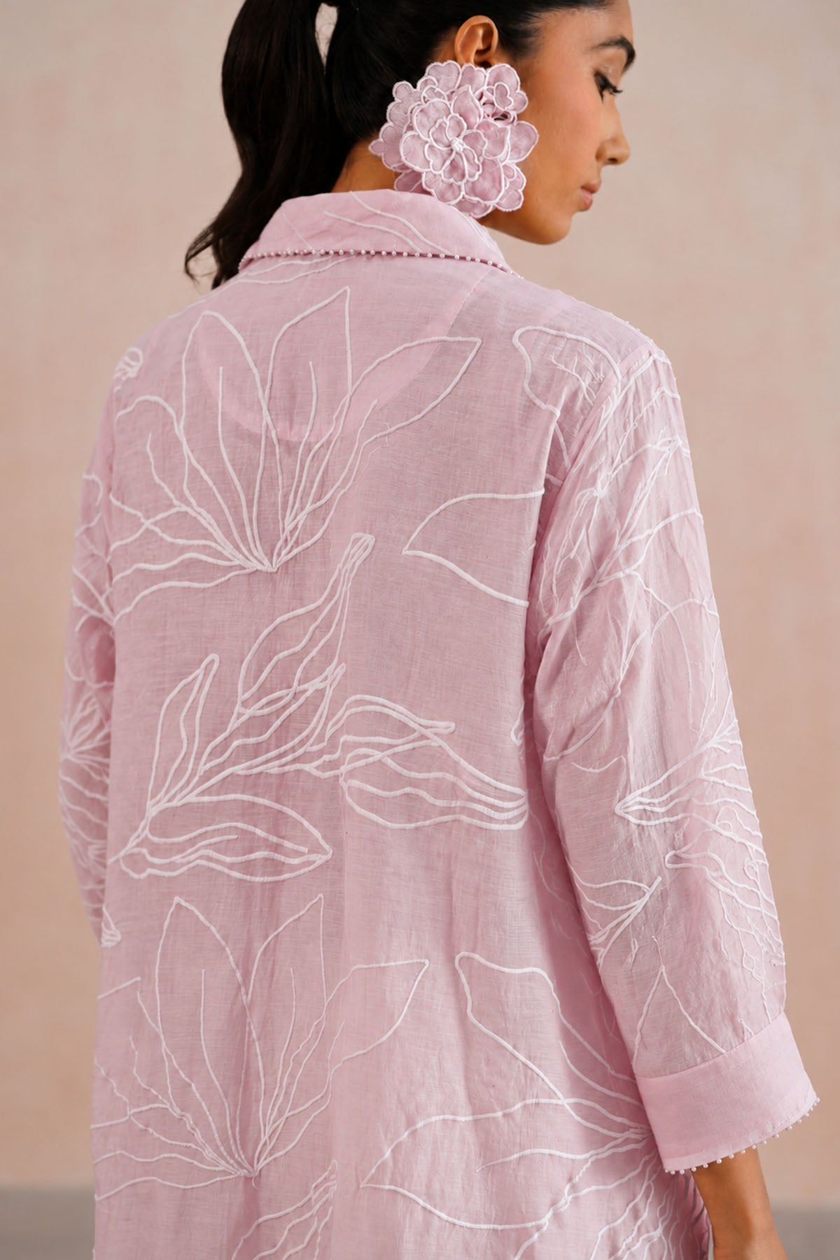 Pink Mul Chanderi Kurta & Pants