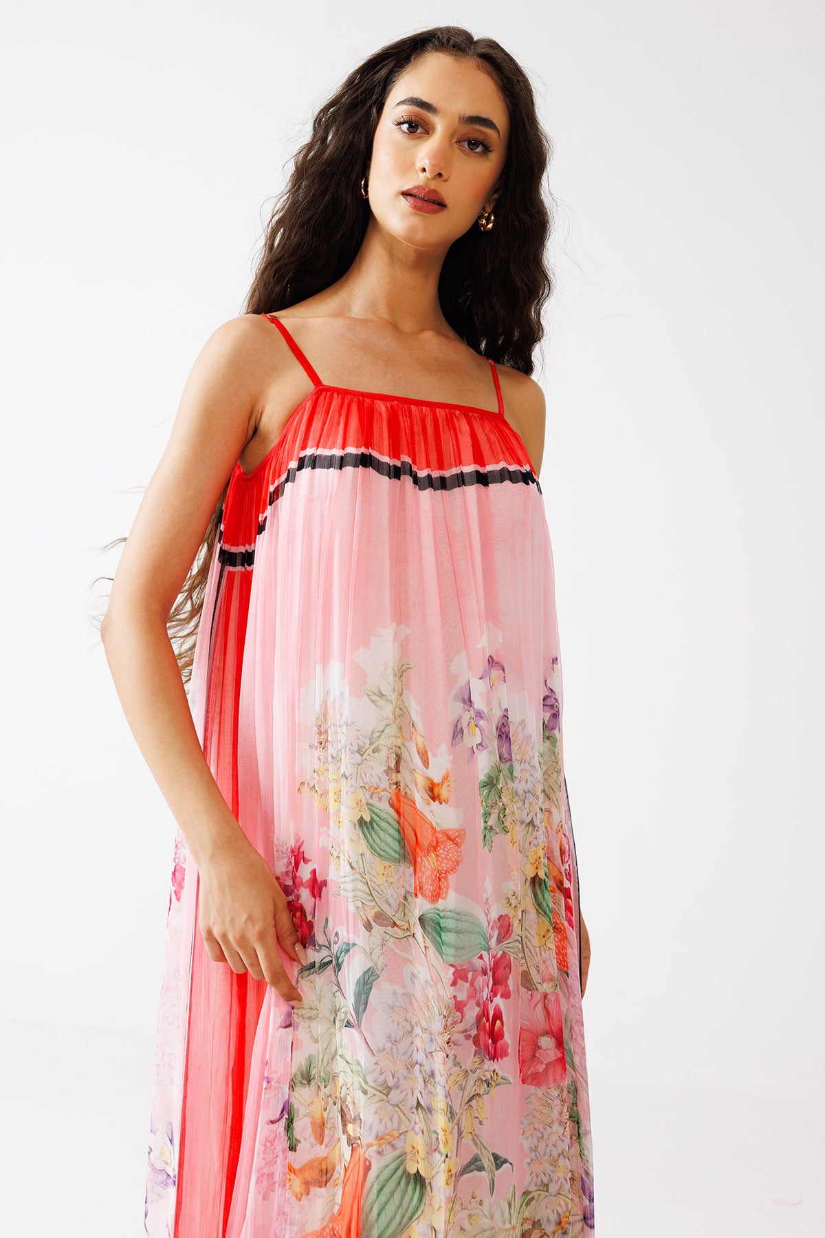 Pink Multi Printed Maxi Dress