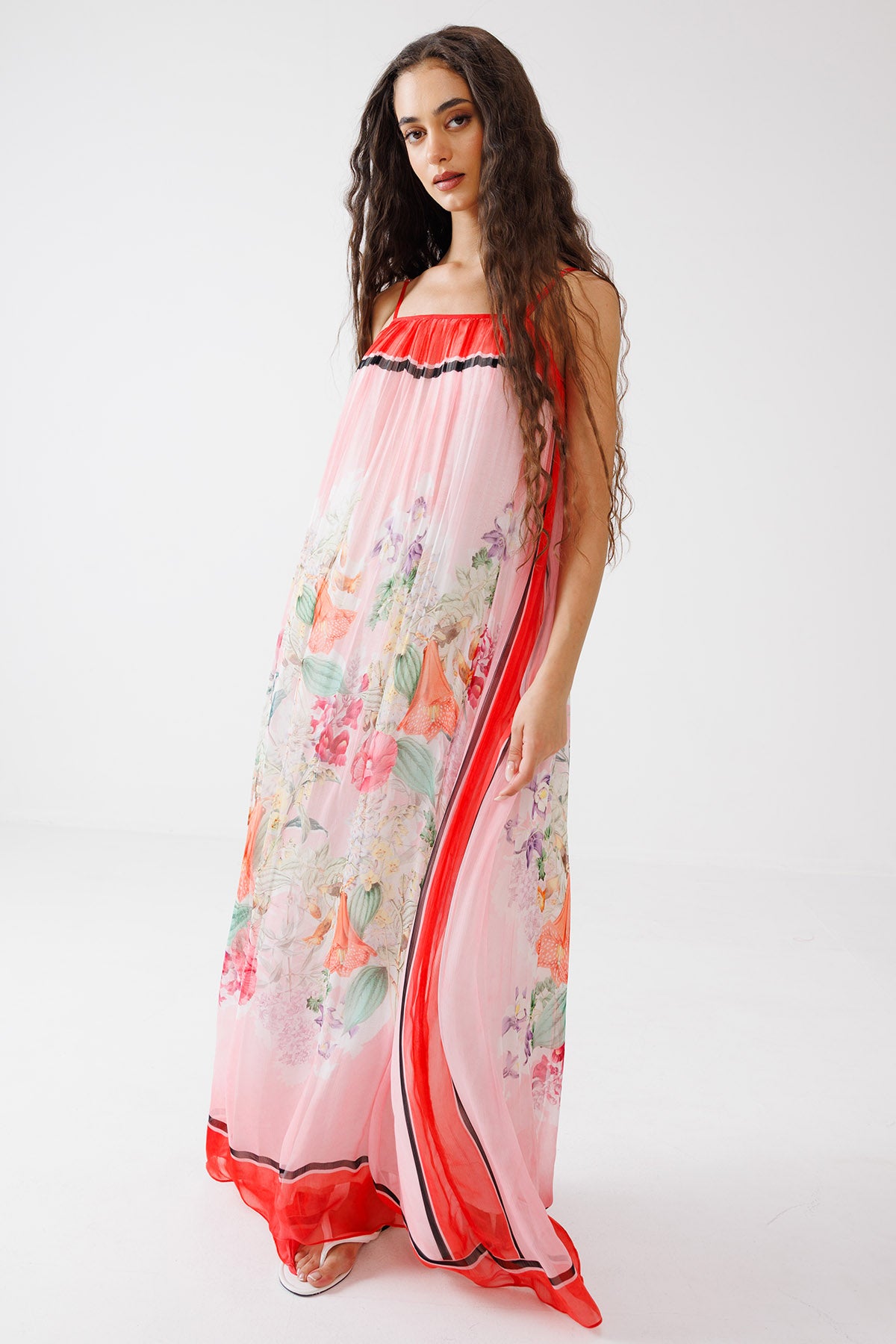 Pink Multi Printed Maxi Dress
