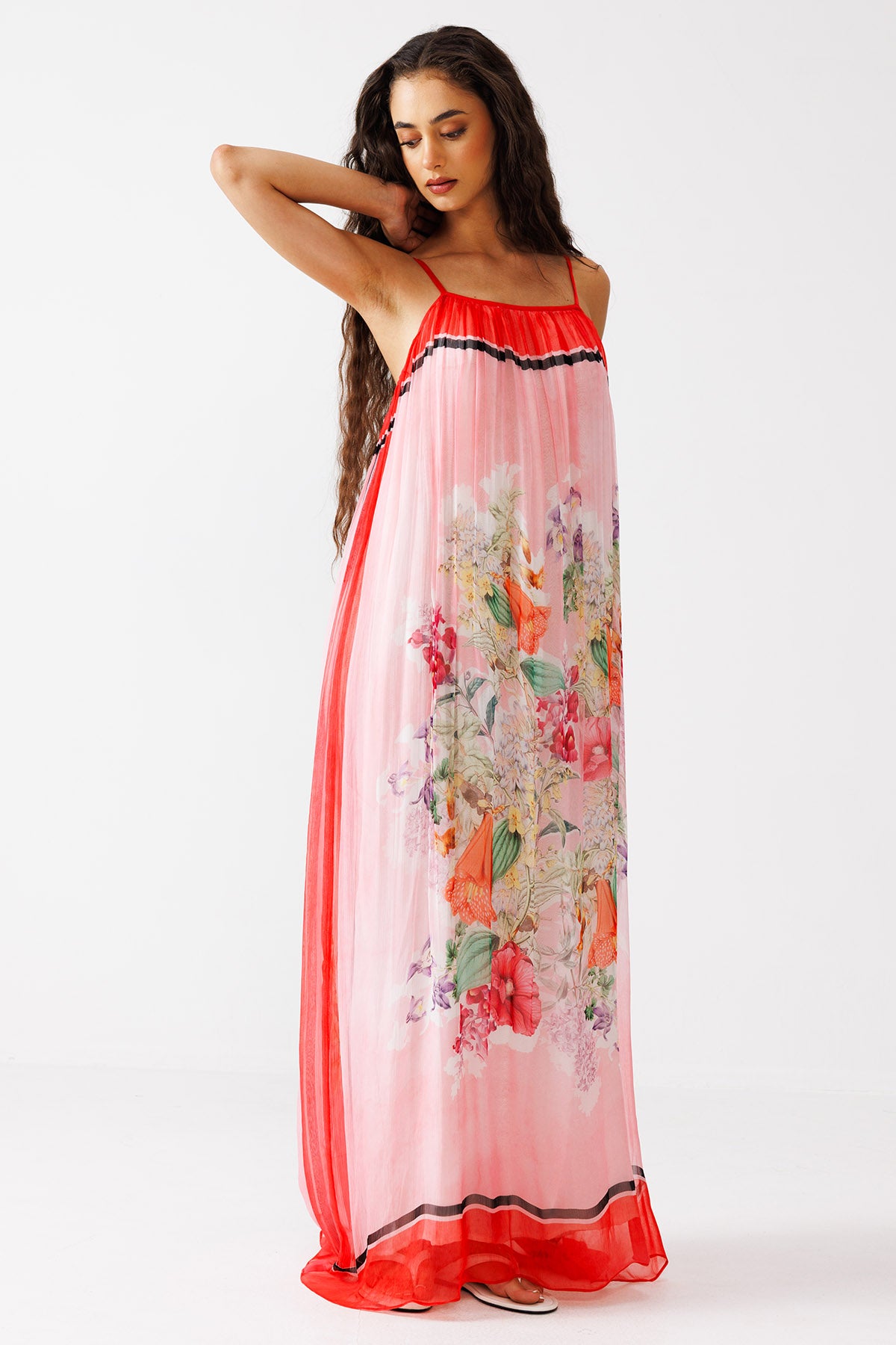 Pink Multi Printed Maxi Dress