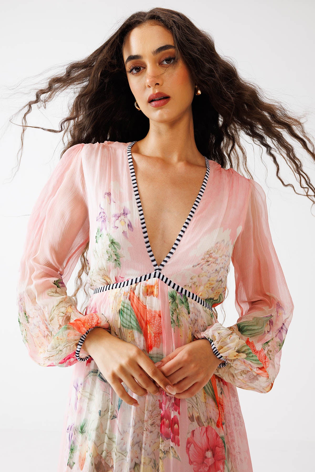 Pink Multi Printed Mini Dress
