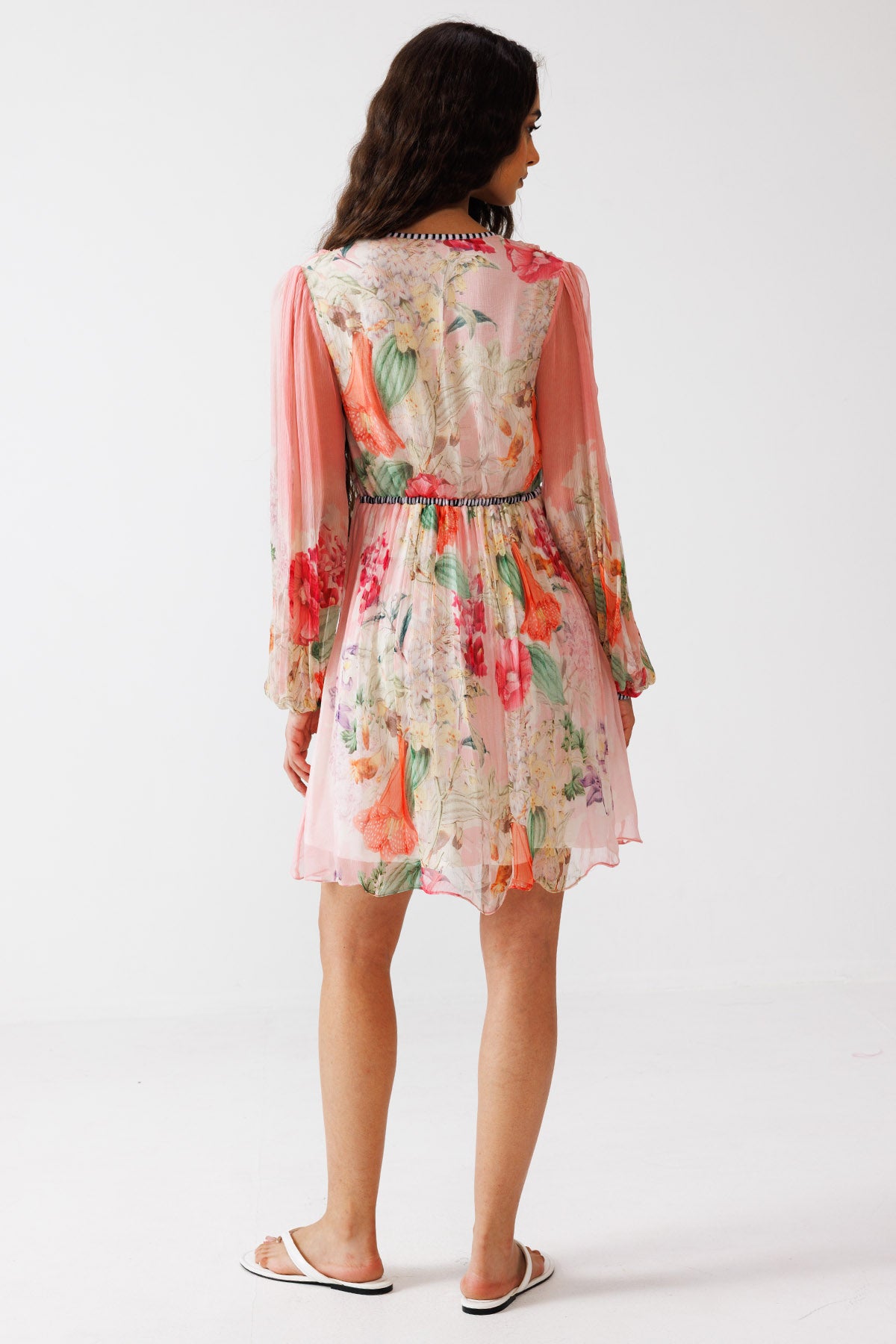 Pink Multi Printed Mini Dress