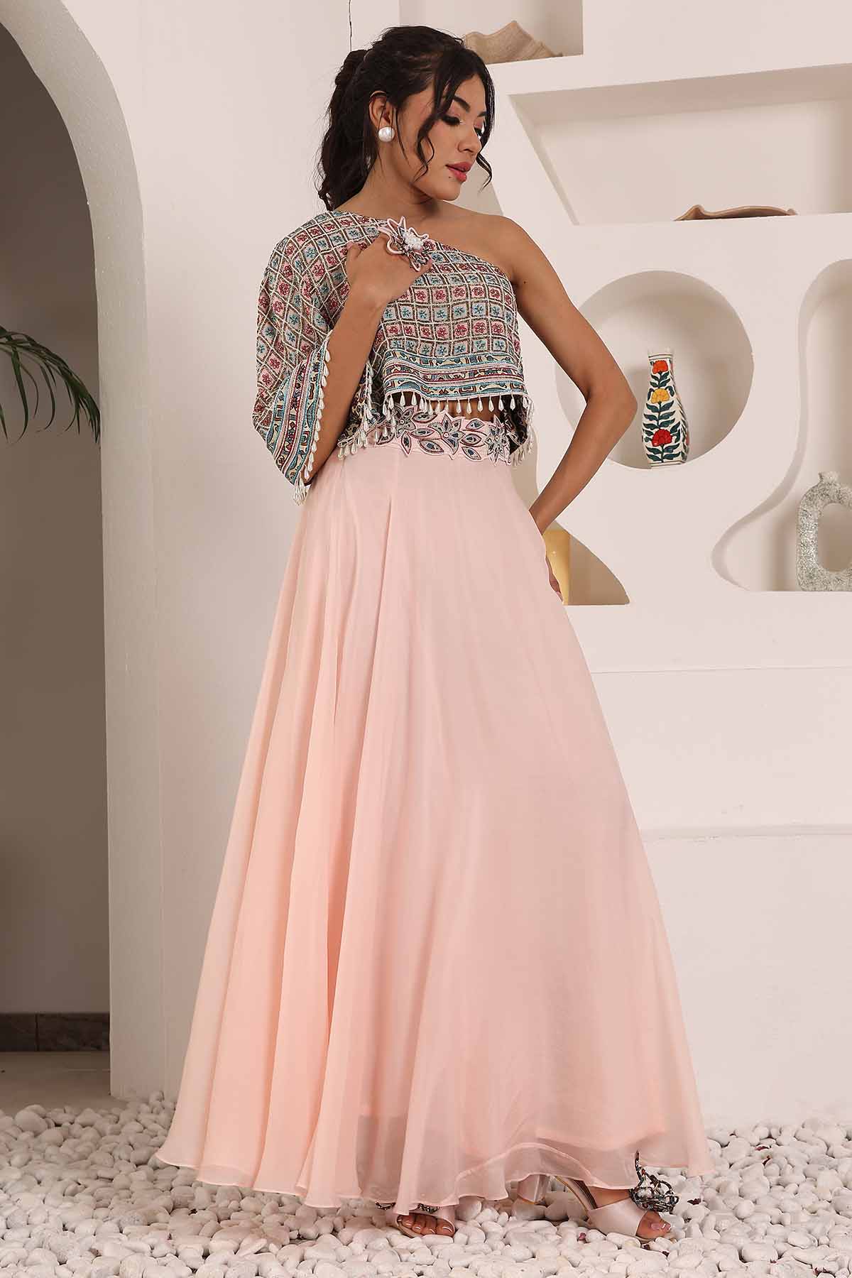 Pink One Shoulder Top & Pants