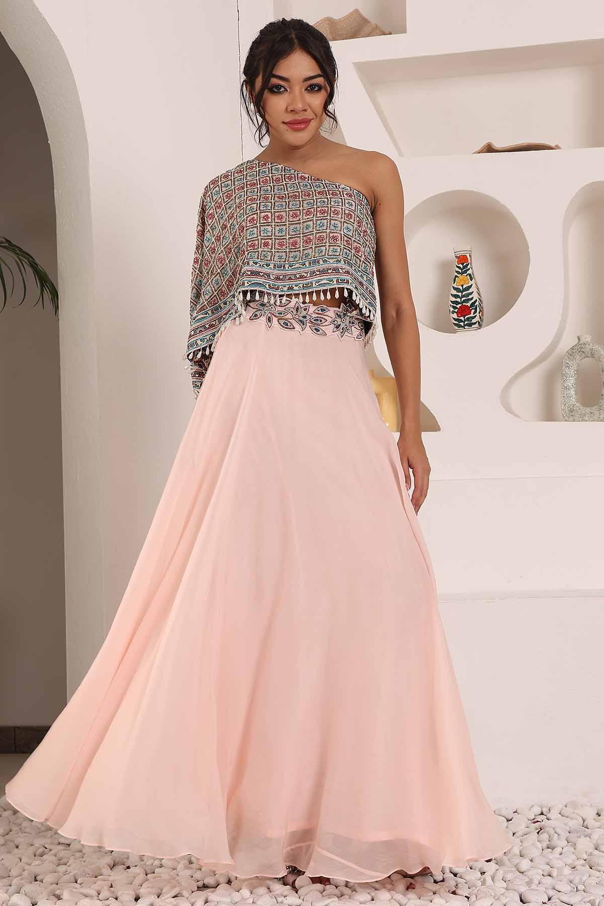 Pink One Shoulder Top & Pants