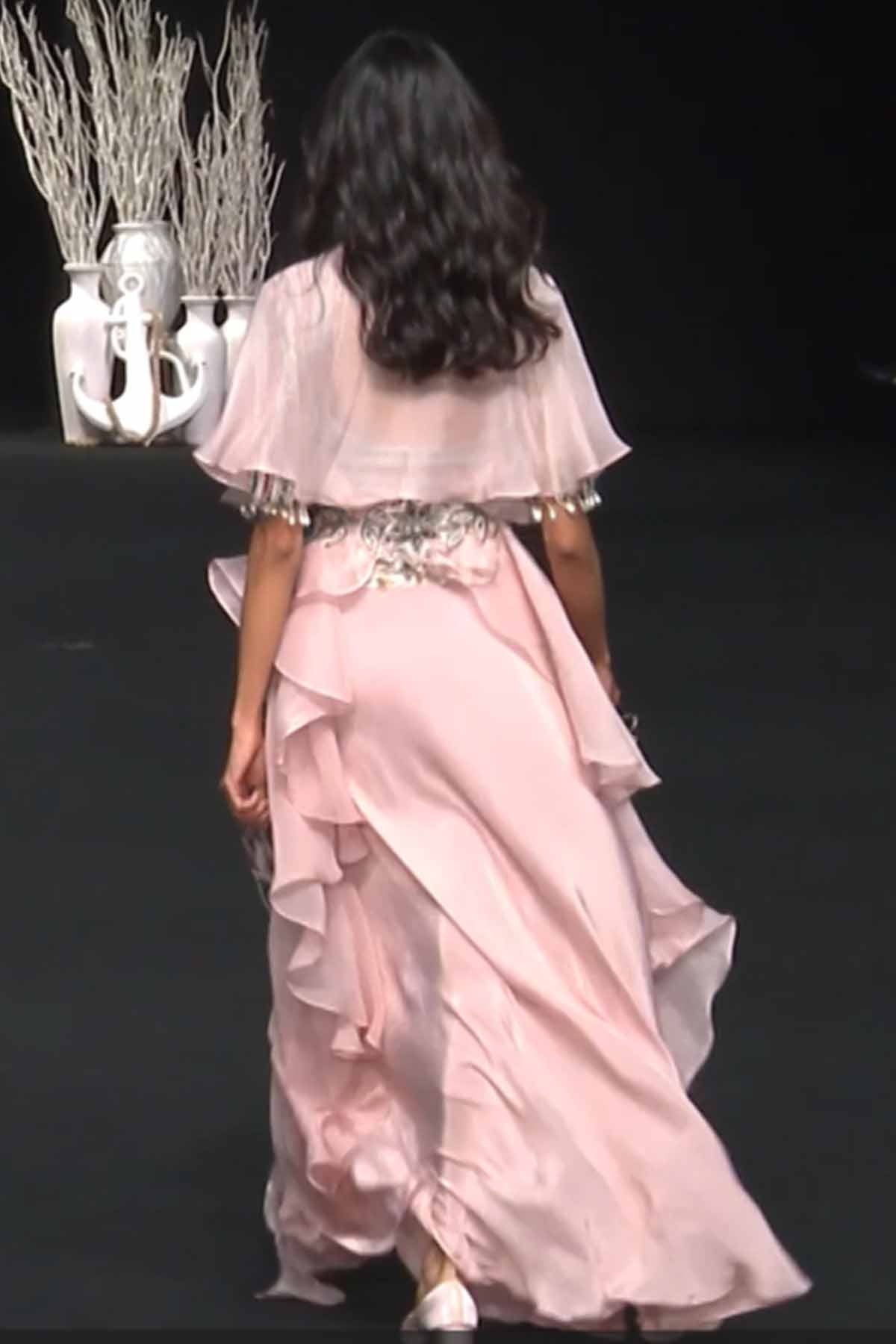 Pink Patchwork Indo-Western Set