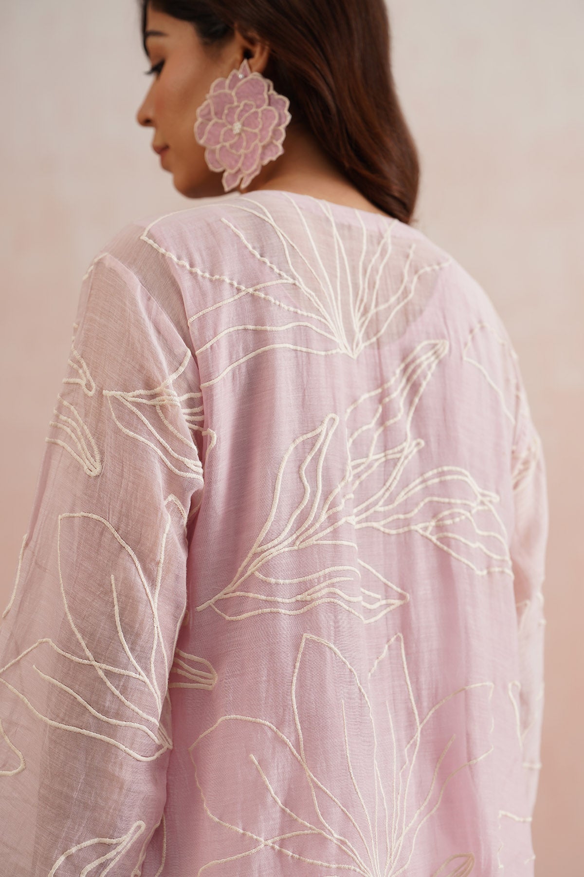 Pink Pearl Work Kurta & Pants