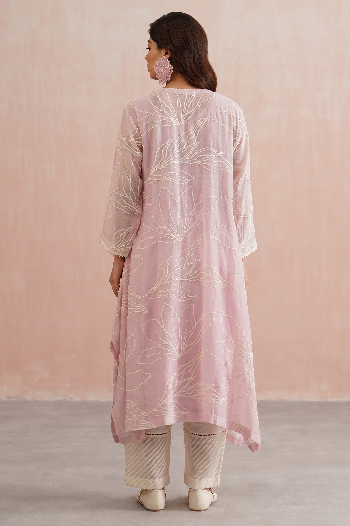 Pink Pearl Work Kurta & Pants