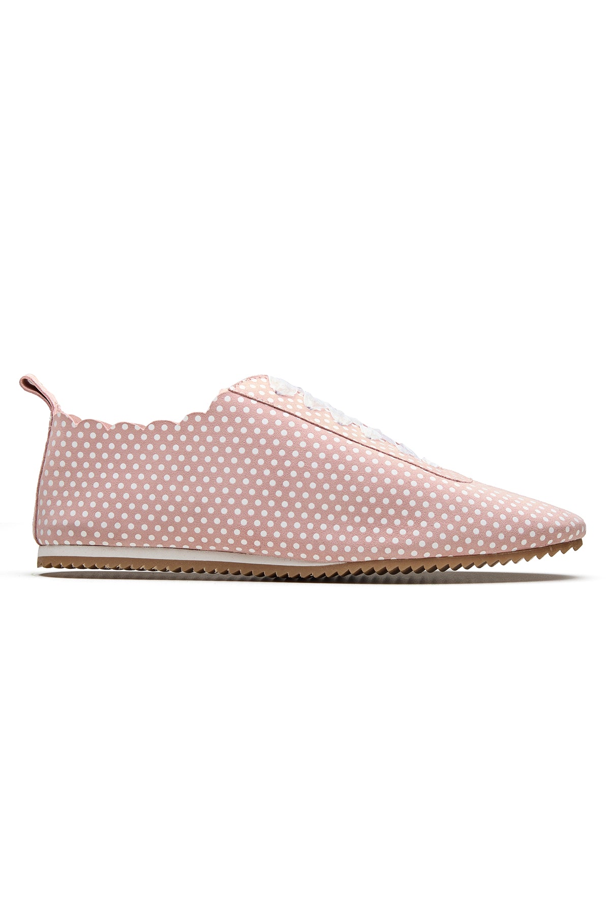 Pink Polka Dot Printed Sneakers