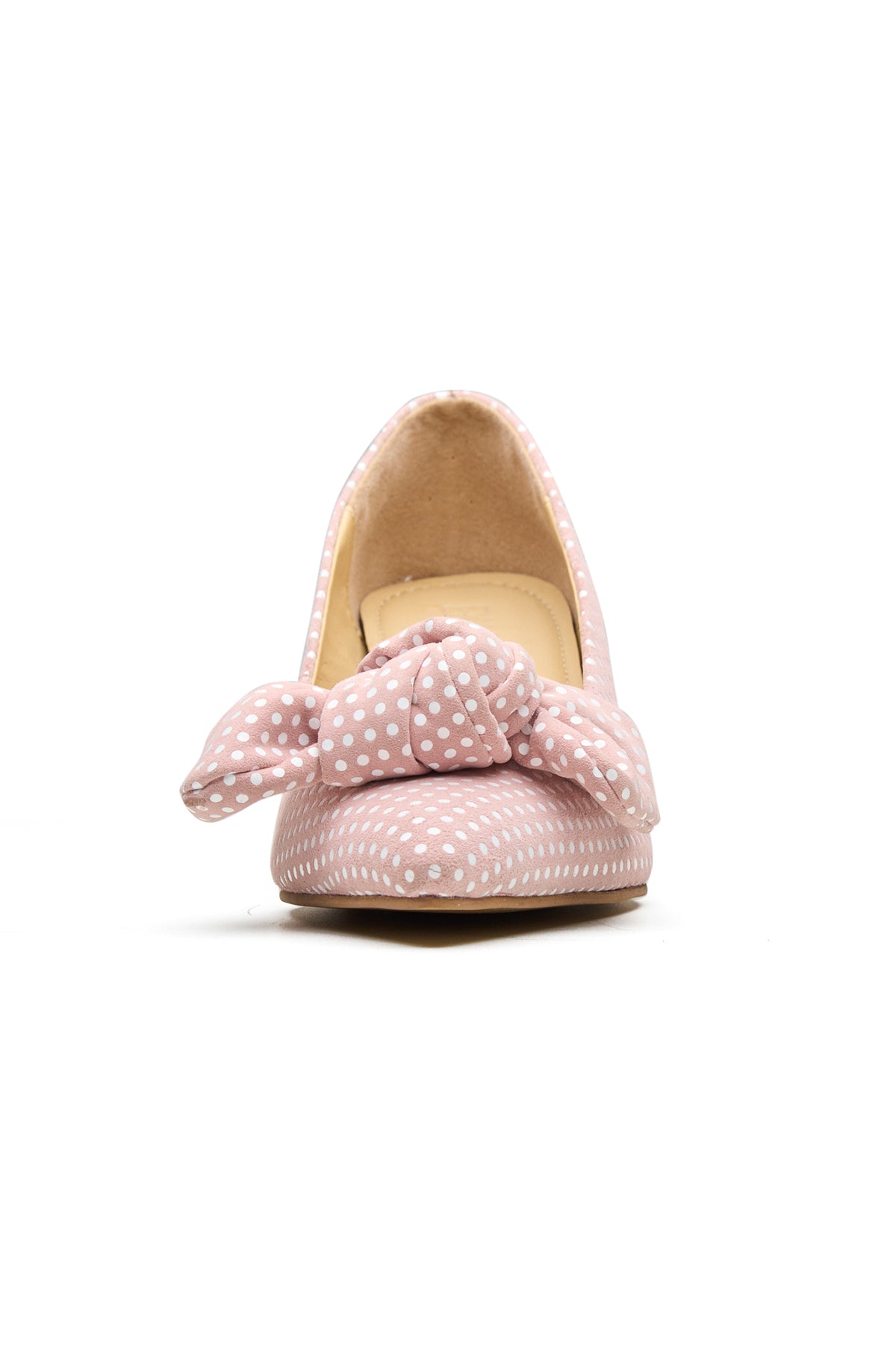 Pink Polka Dot Printed Wedges