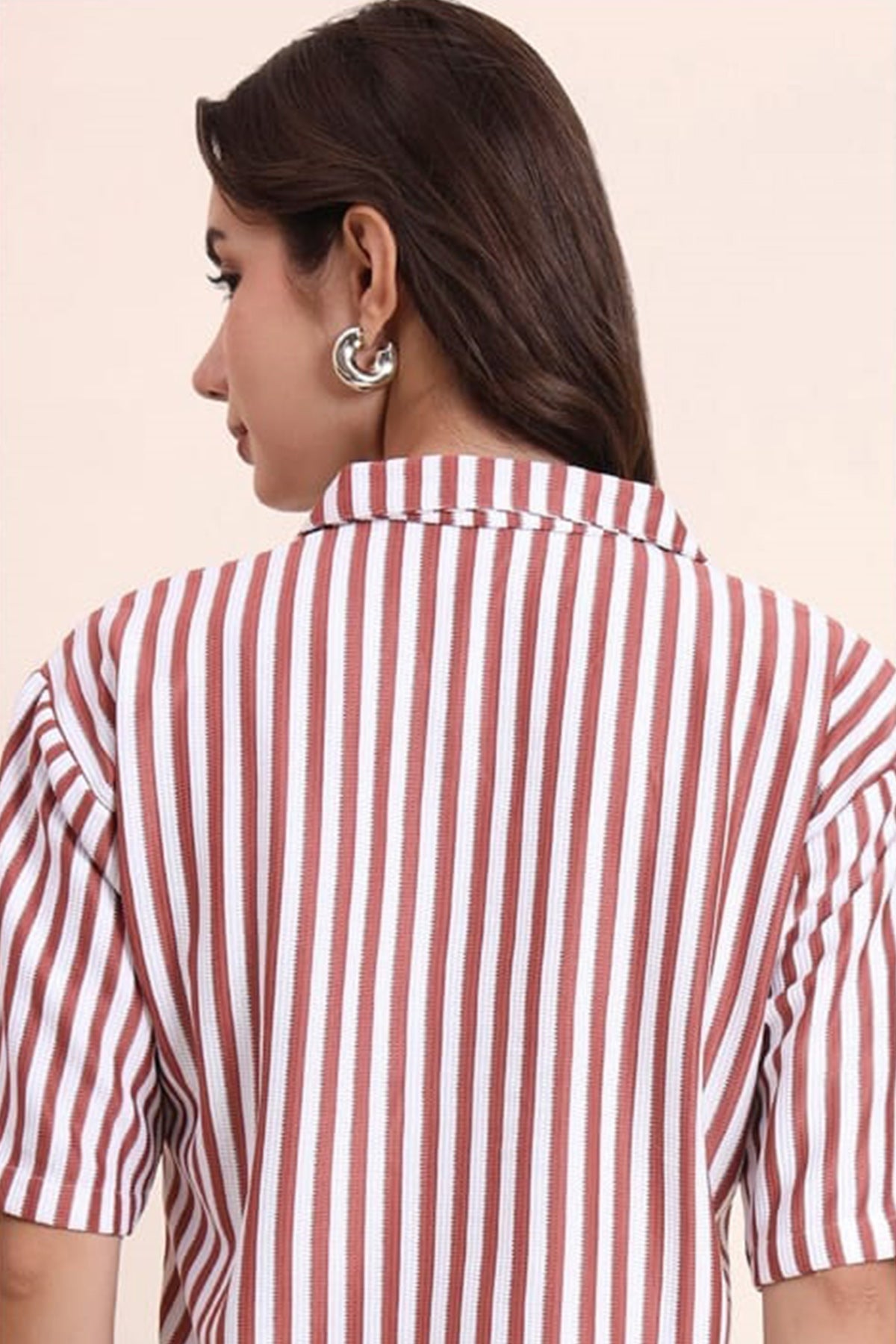 Pink Poly Cotton Printed Shirt