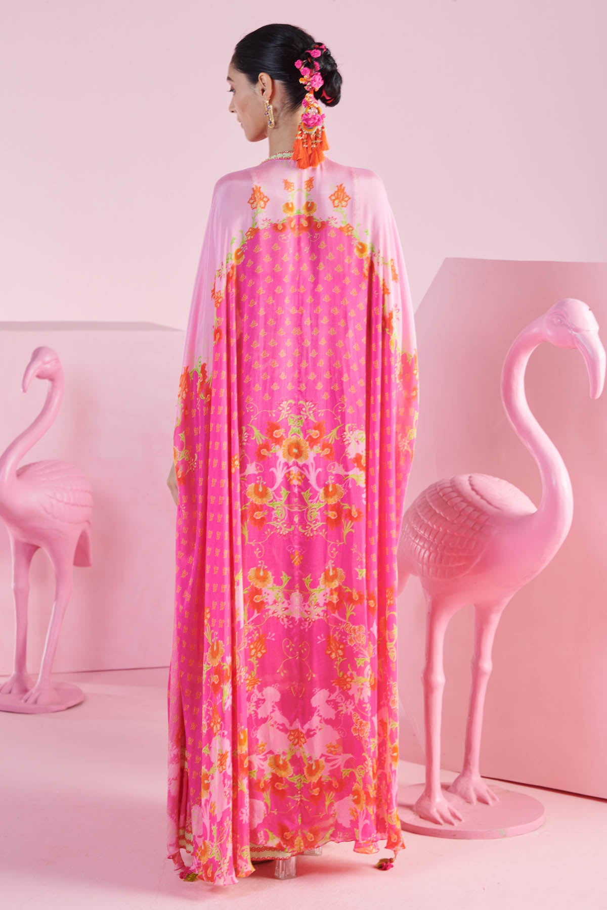 Pink Printed Indo-Western Set