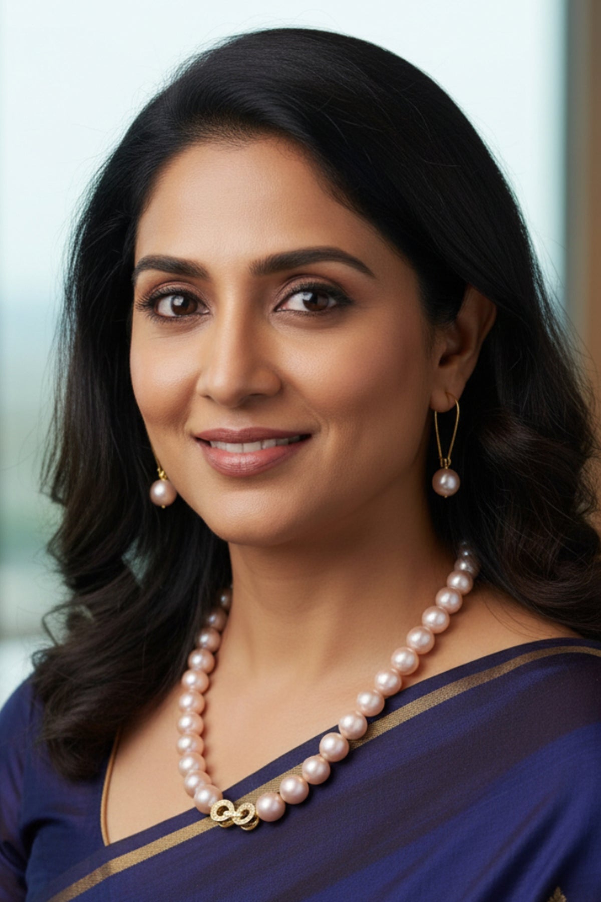 Buy Pink Round Pearl Necklace Set for women by J Pearls online available at scrollnshops