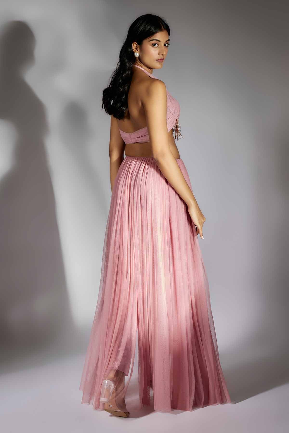 Pink Ruched Top & Pants