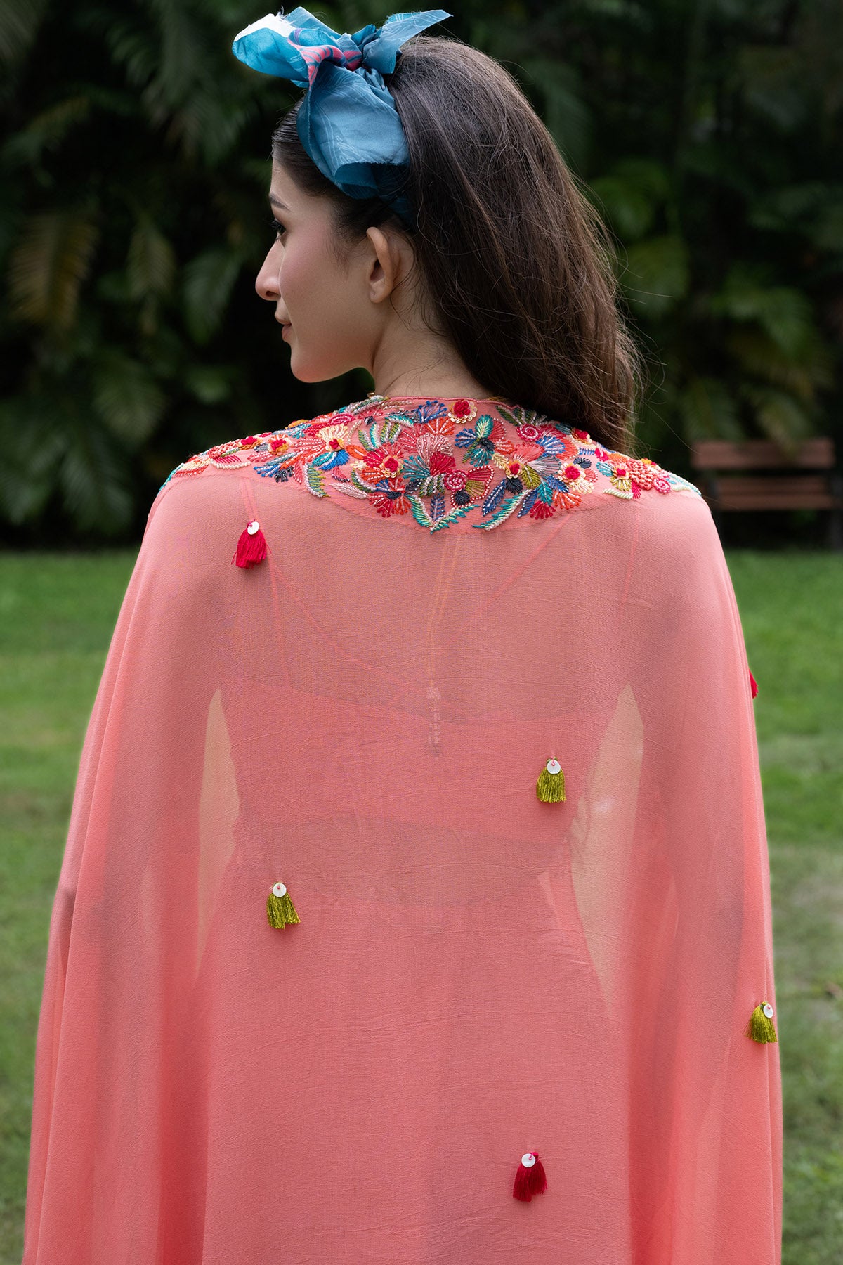 Pink Silk Satin Indo-Western