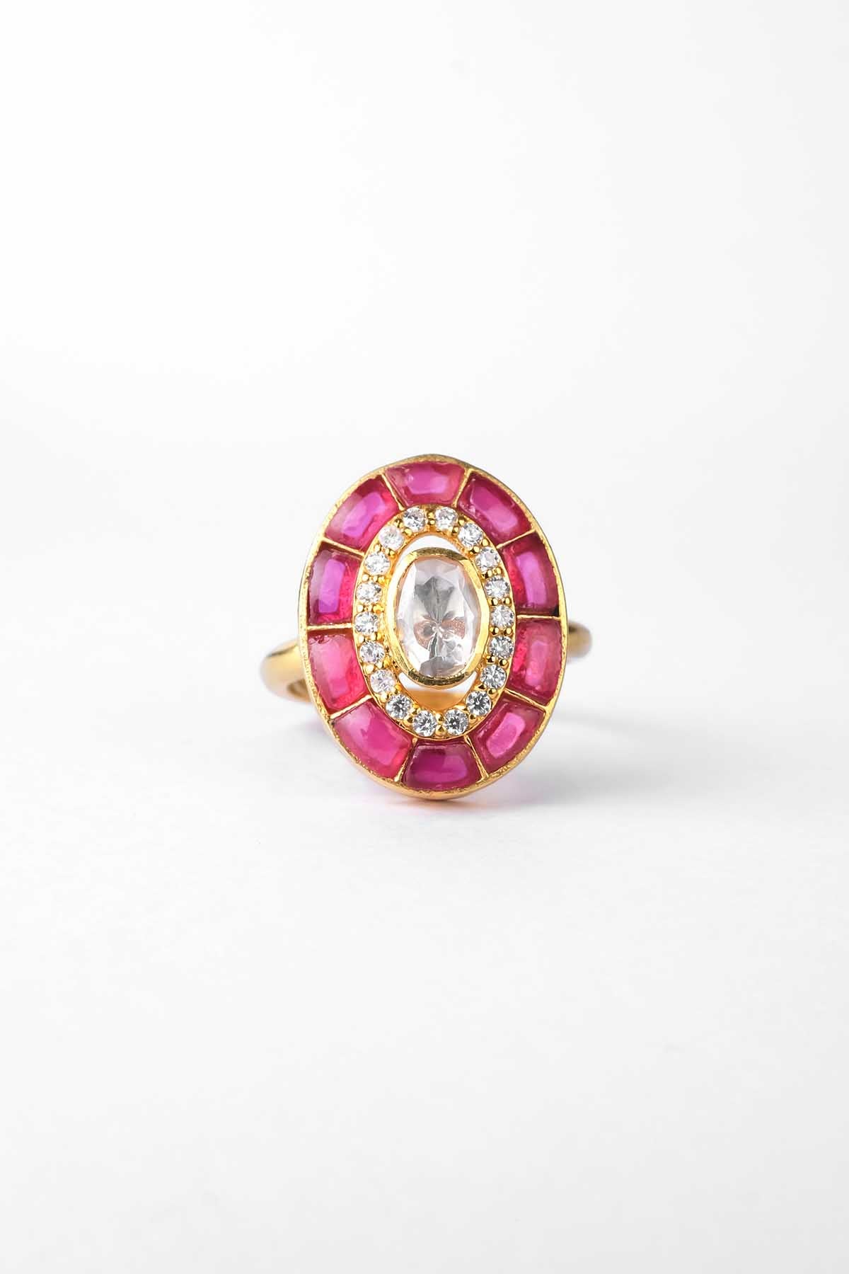 Pink Stone Embellished Ring