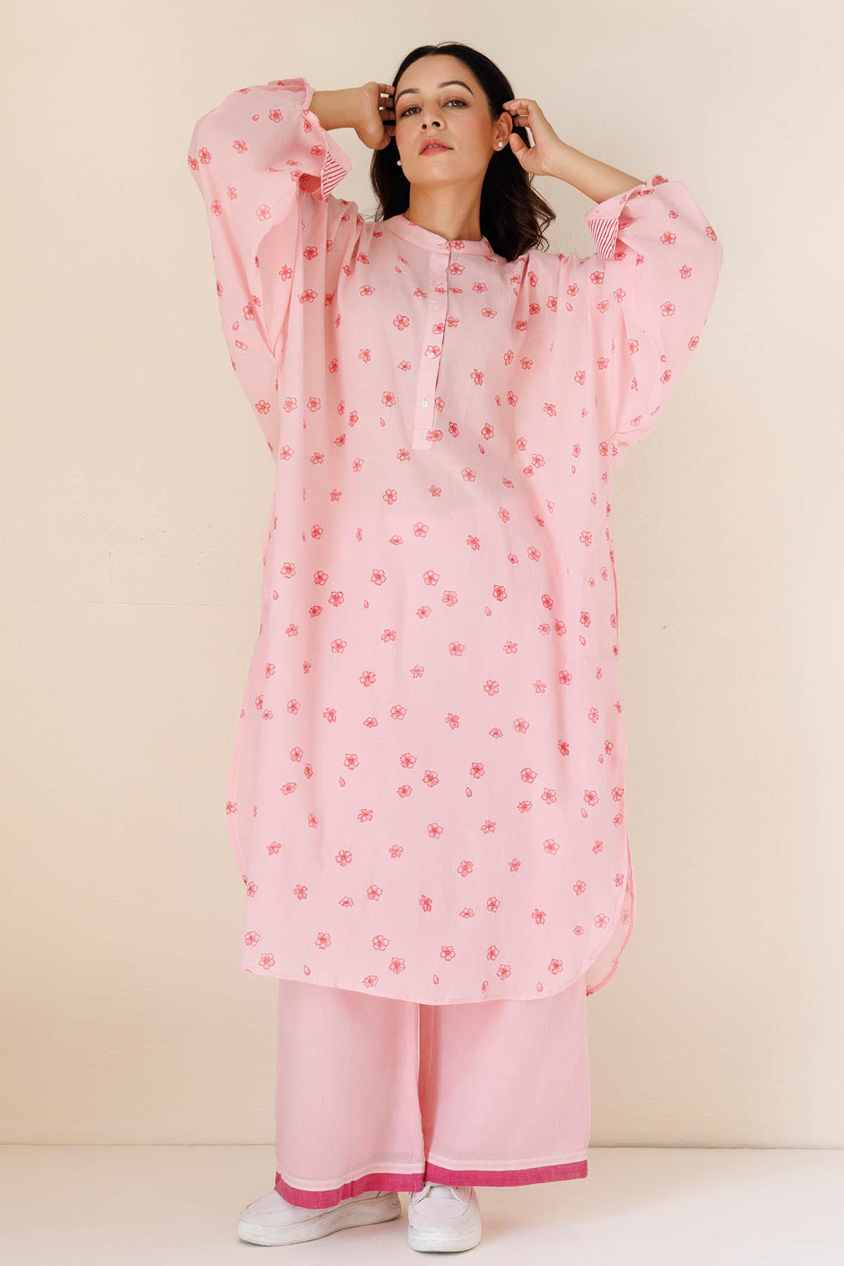 Pink Straight Kurta & Pants