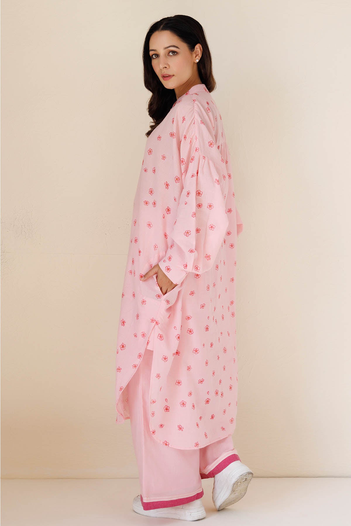 Pink Straight Kurta & Pants