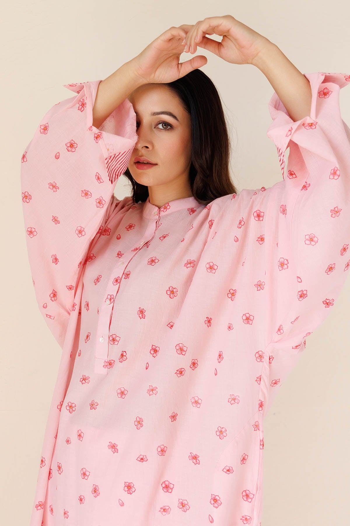 Pink Straight Kurta & Pants