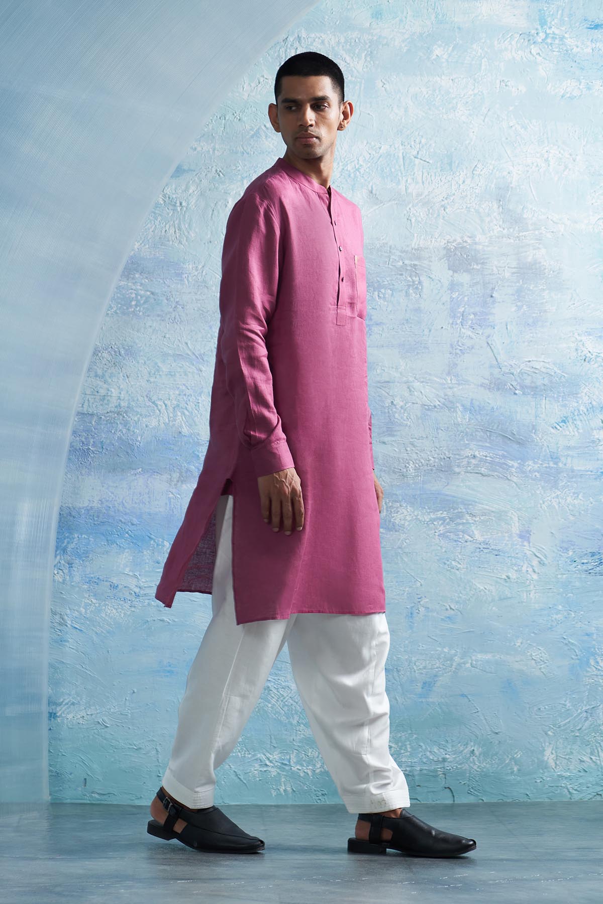 Pink Straight Kurta & Salwar