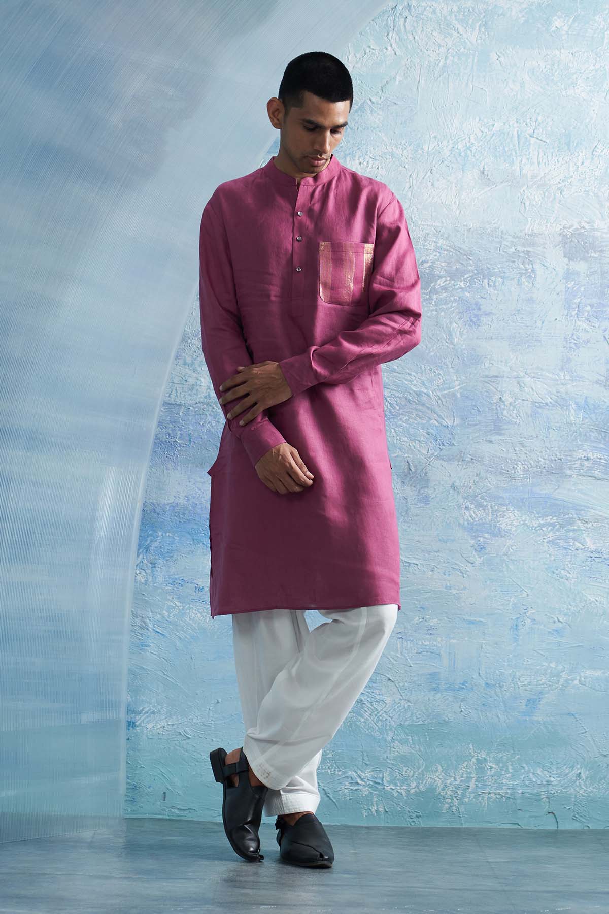 Pink Straight Kurta & Salwar