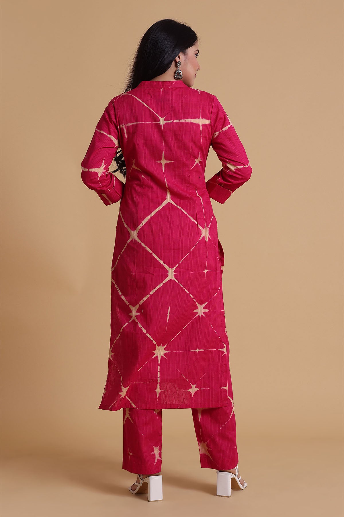 Pink Stripes Cotton Kurta Set