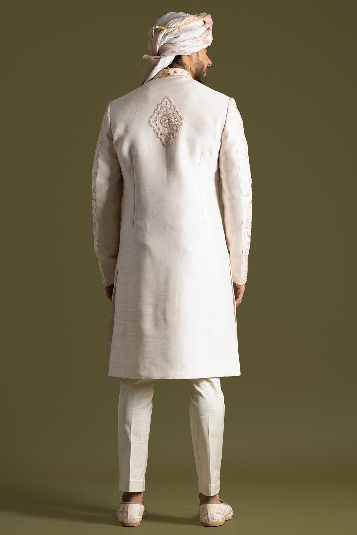 Pink Thread Maal Work Sherwani