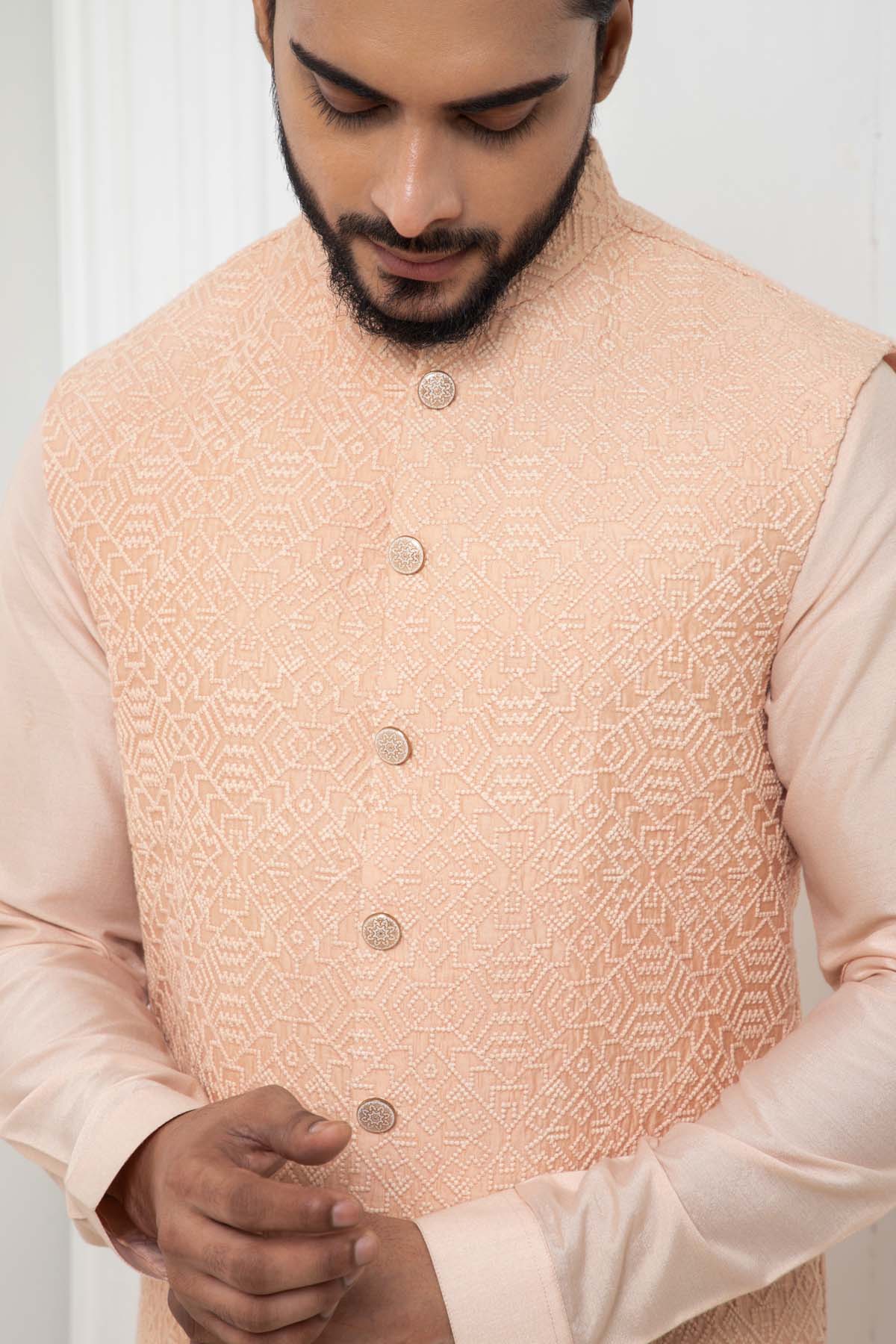 Pink Thread Work Jacket Set