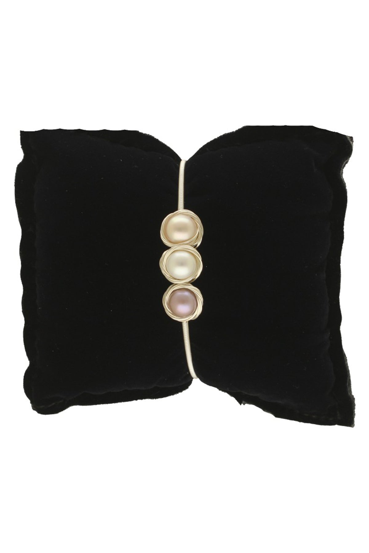 Pink Three Pearl Round Bracelet