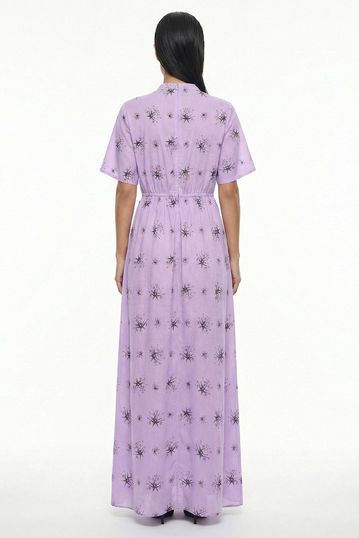 Pink Viscose Blend Maxi Dress