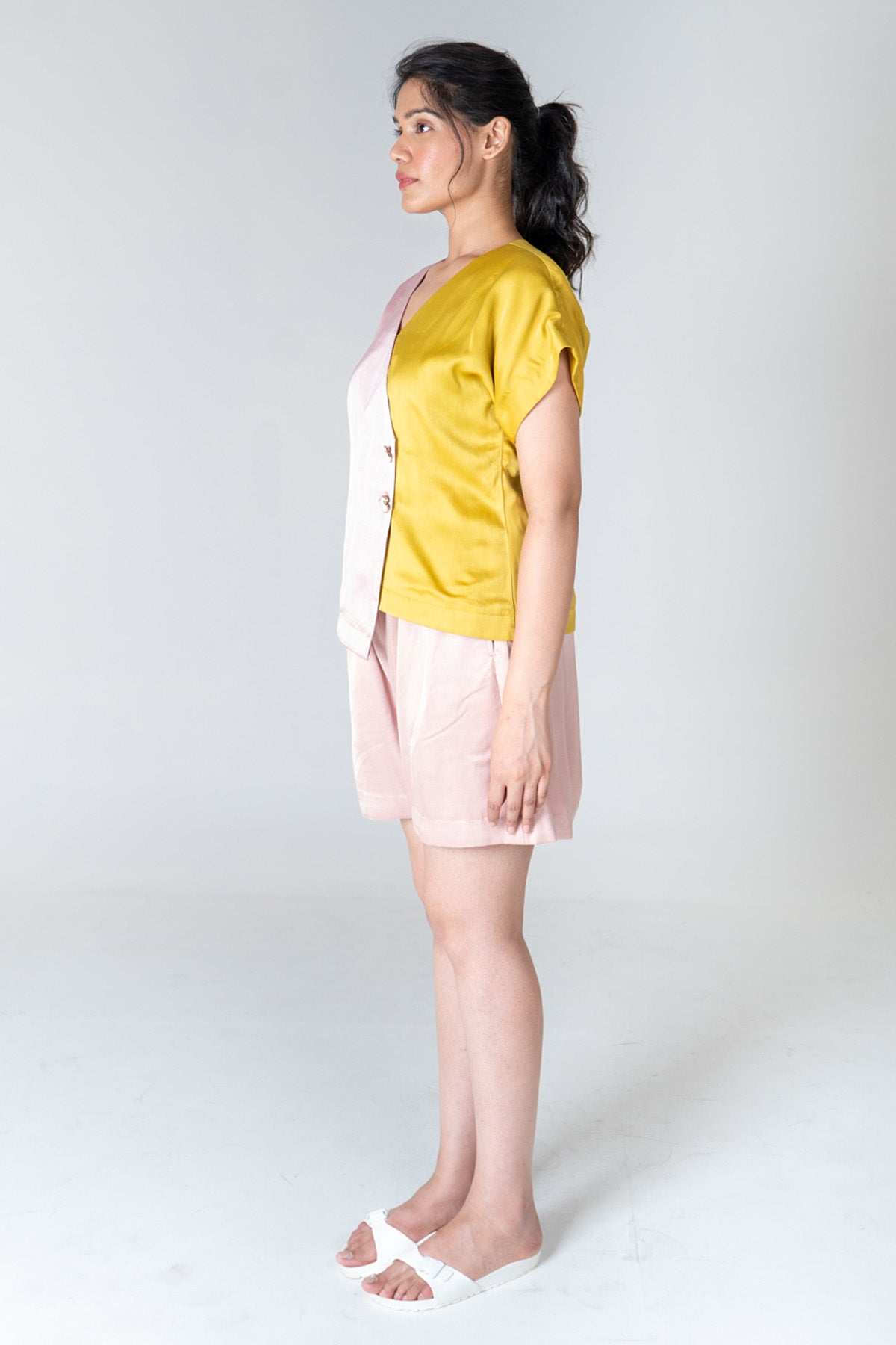 Pink & Yellow Shirt & Shorts