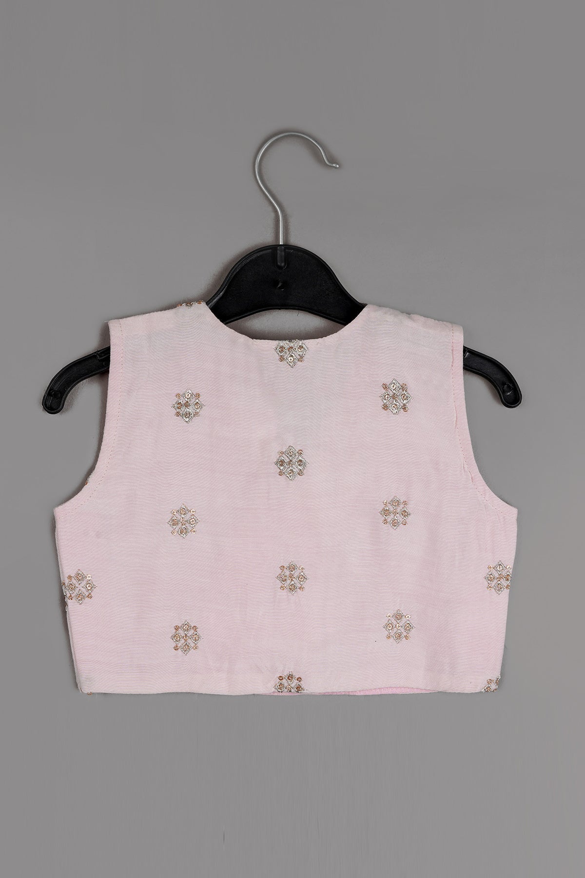 Pink Zari Work Print Lehenga Set