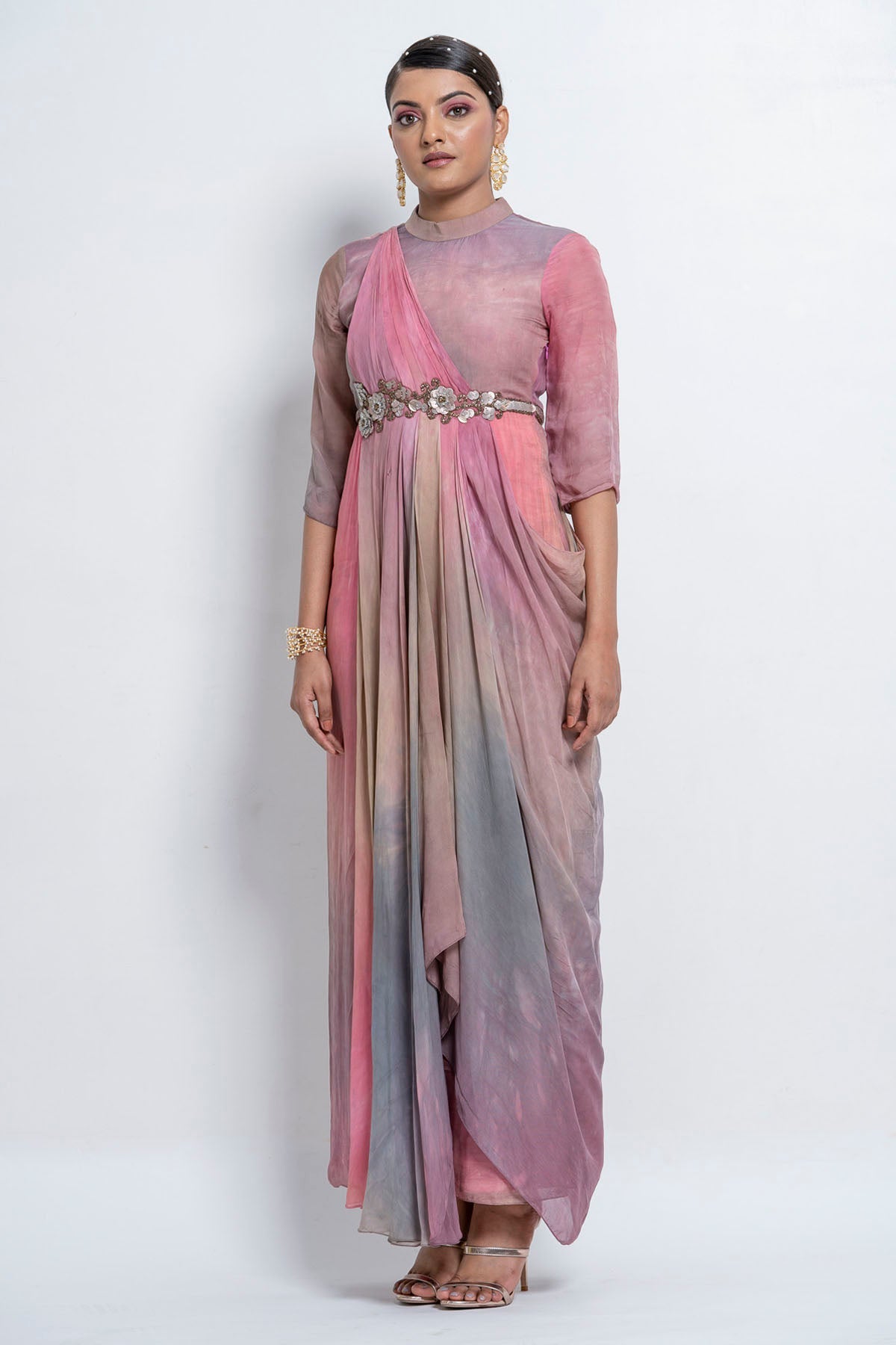 Pink & Grey Ombre Gown at ScrollnShops