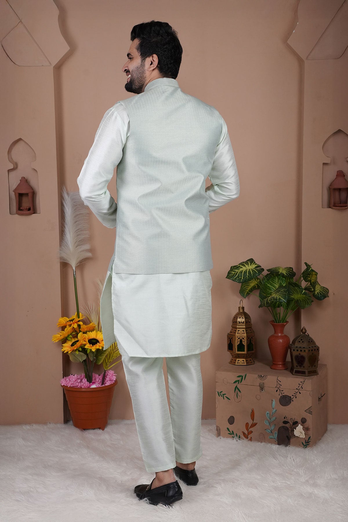 Pista Cotton Silk Bundi Jacket