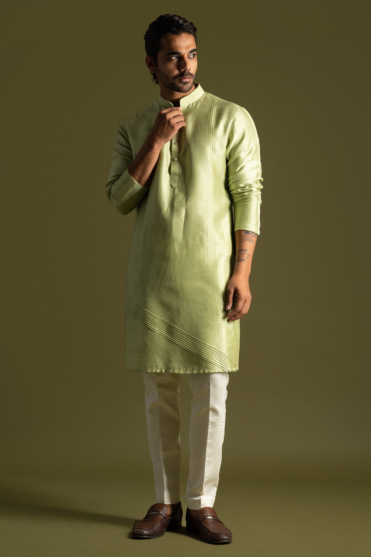 Pista Green Bamberg Kurta Set