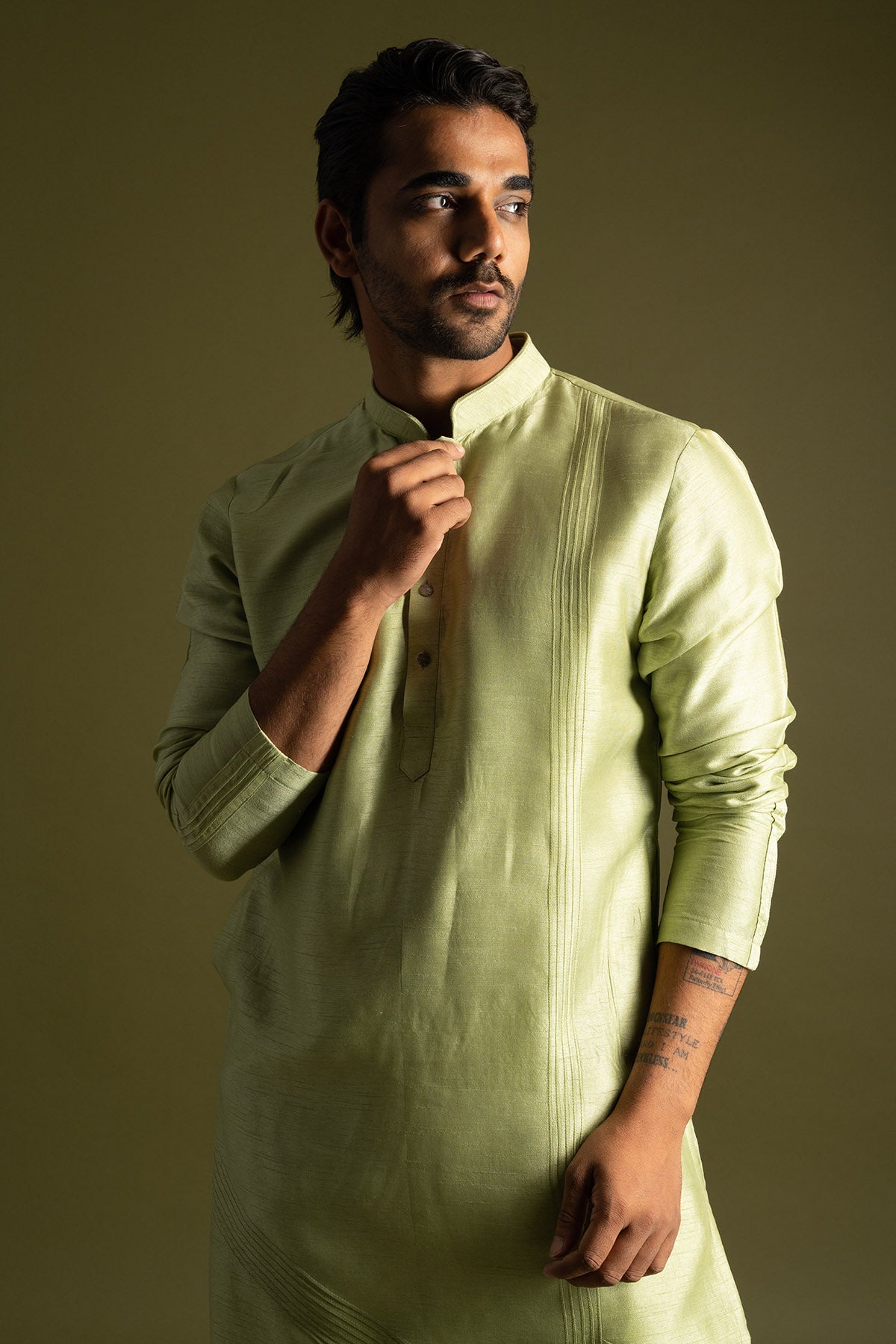 Pista Green Bamberg Kurta Set