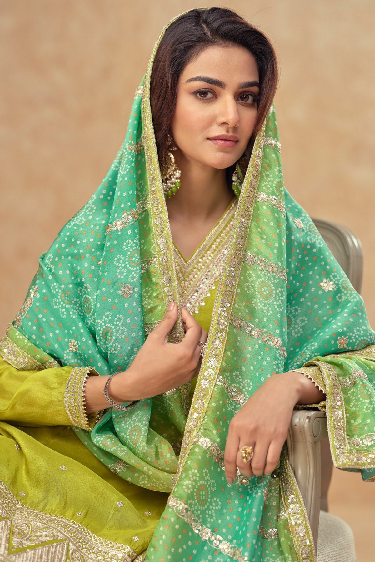 Pista Green Cosmos Kurta Set