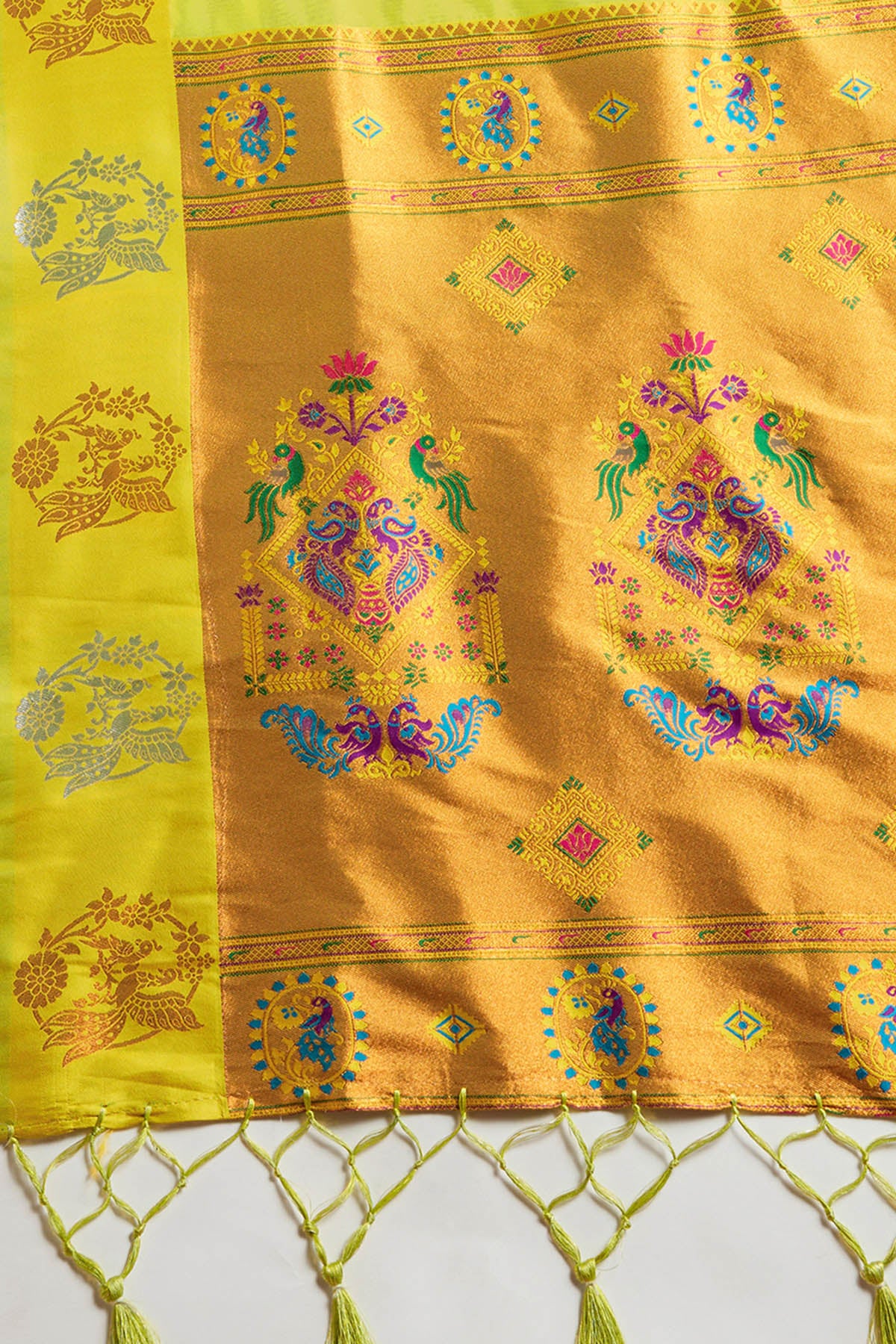 Pista Paithani Saree & Blouse