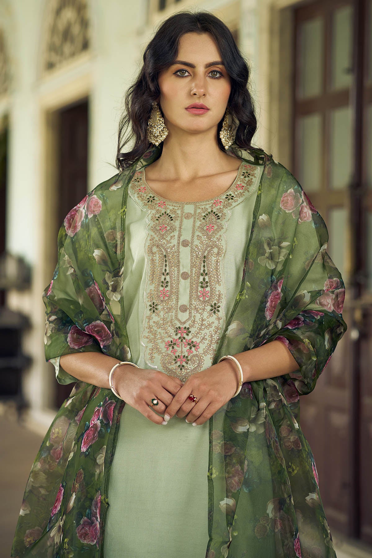 Pista Viscose Rayon Kurta Set