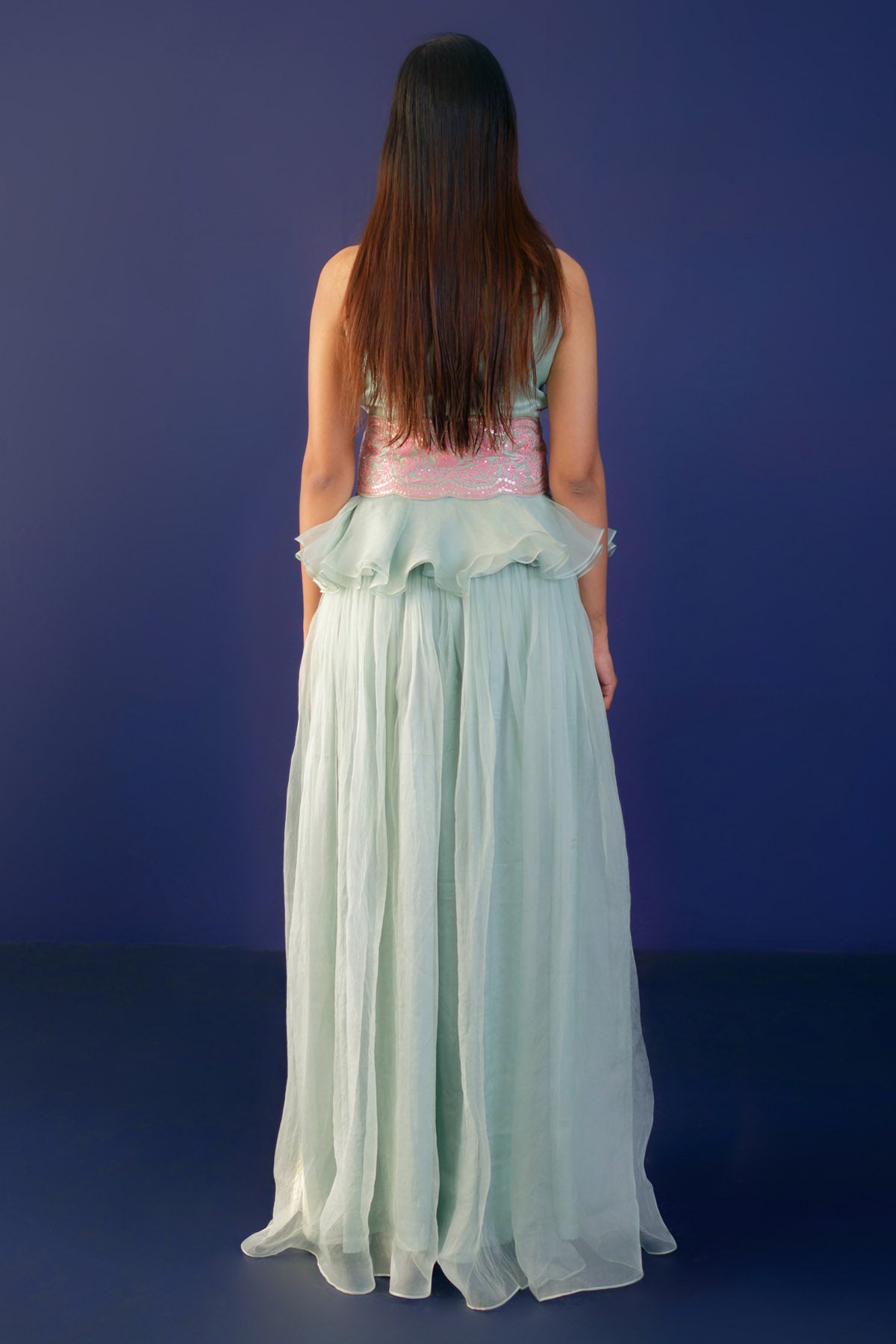 Pistachio Top & Sharara Set