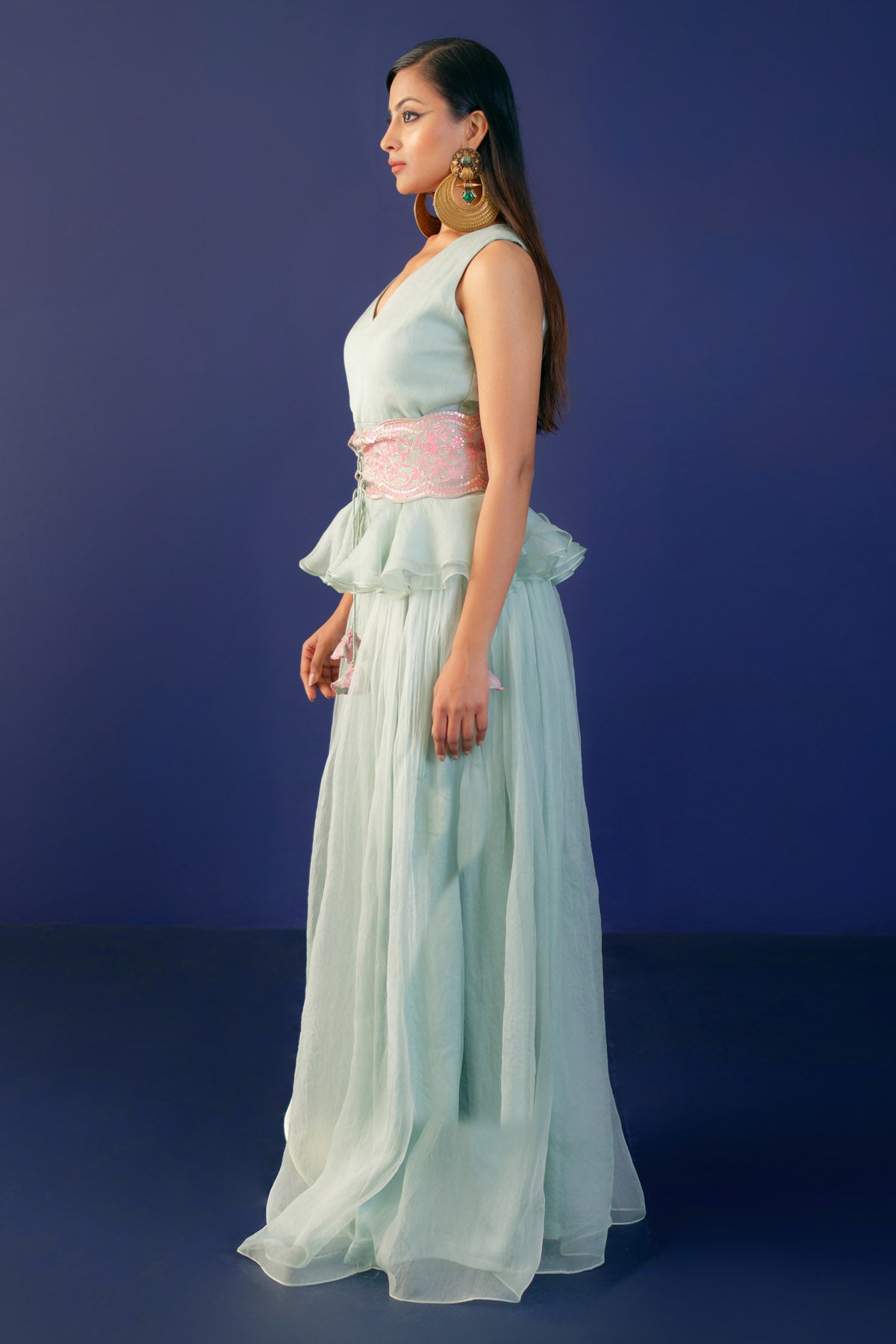 Pistachio Top & Sharara Set