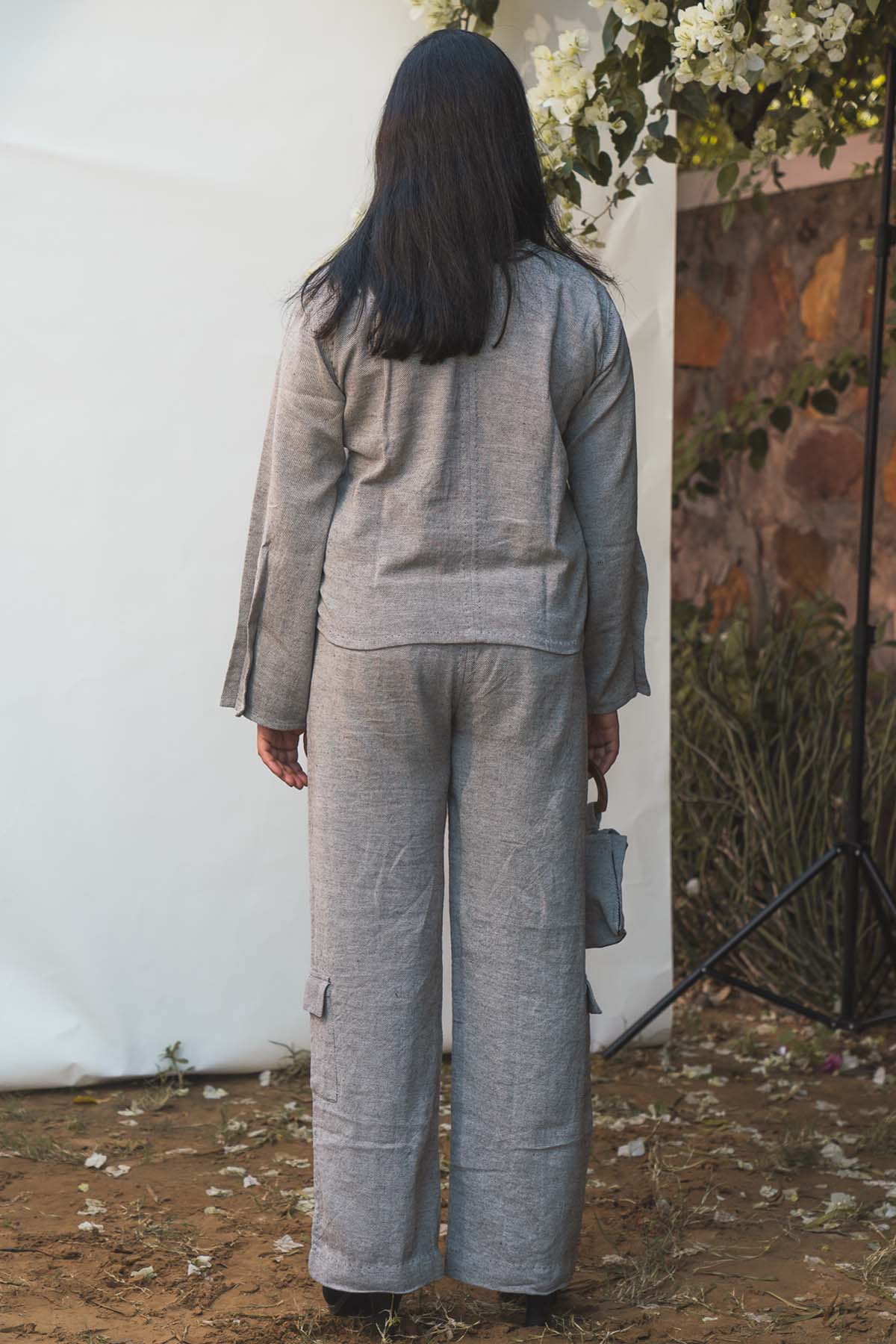 Pleated Top & Pocket Pant Set