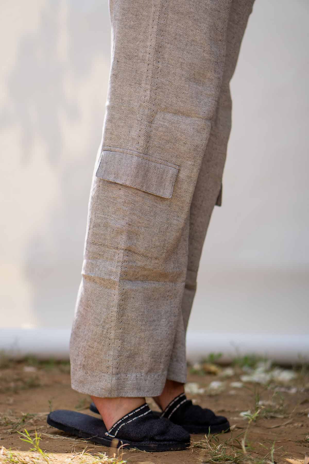 Pleated Top & Pocket Pant Set