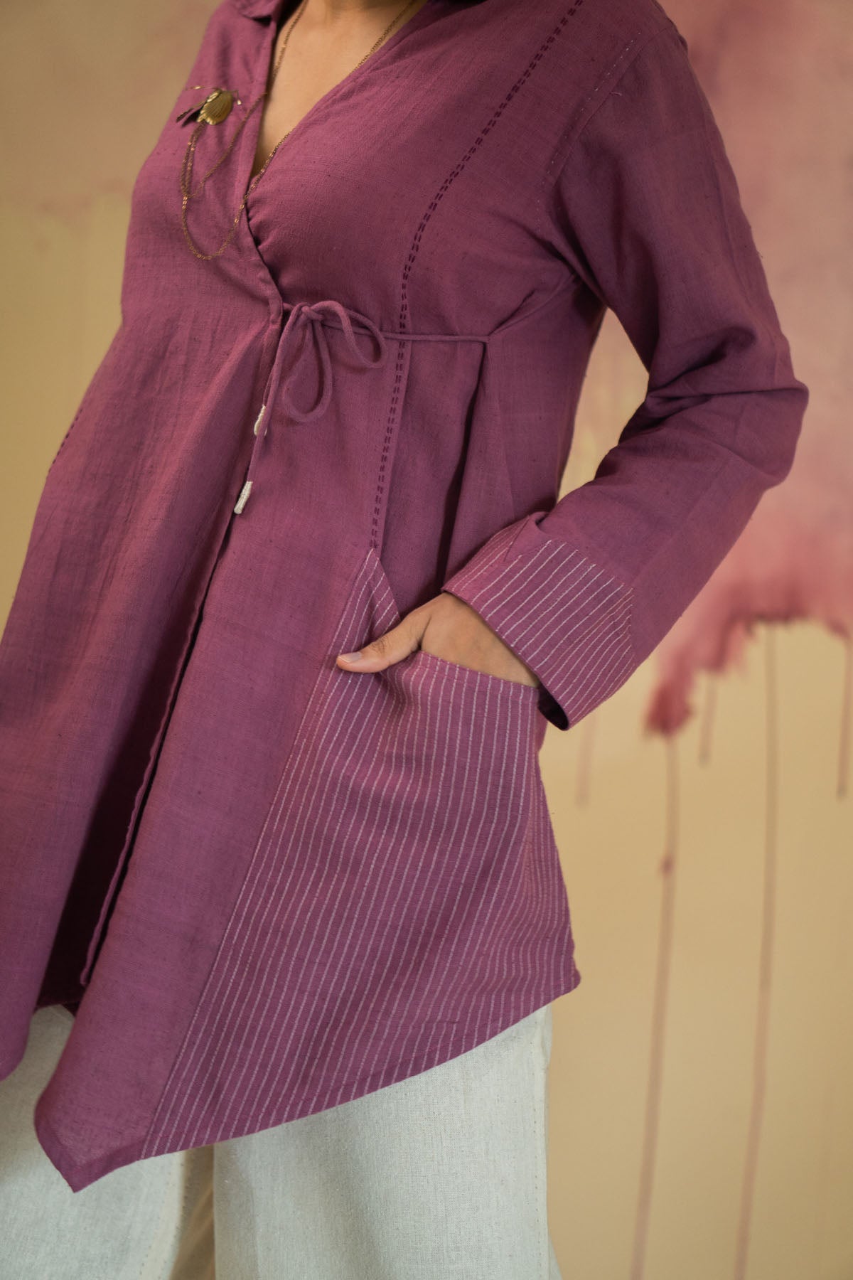 Plum Cottom Tie-Up Overlay