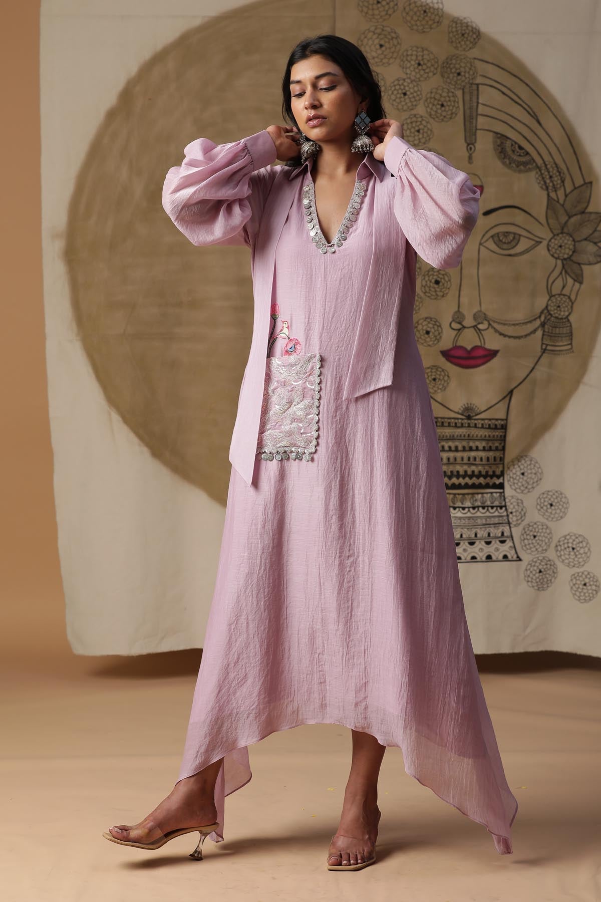 Pocket Embroidered Gown