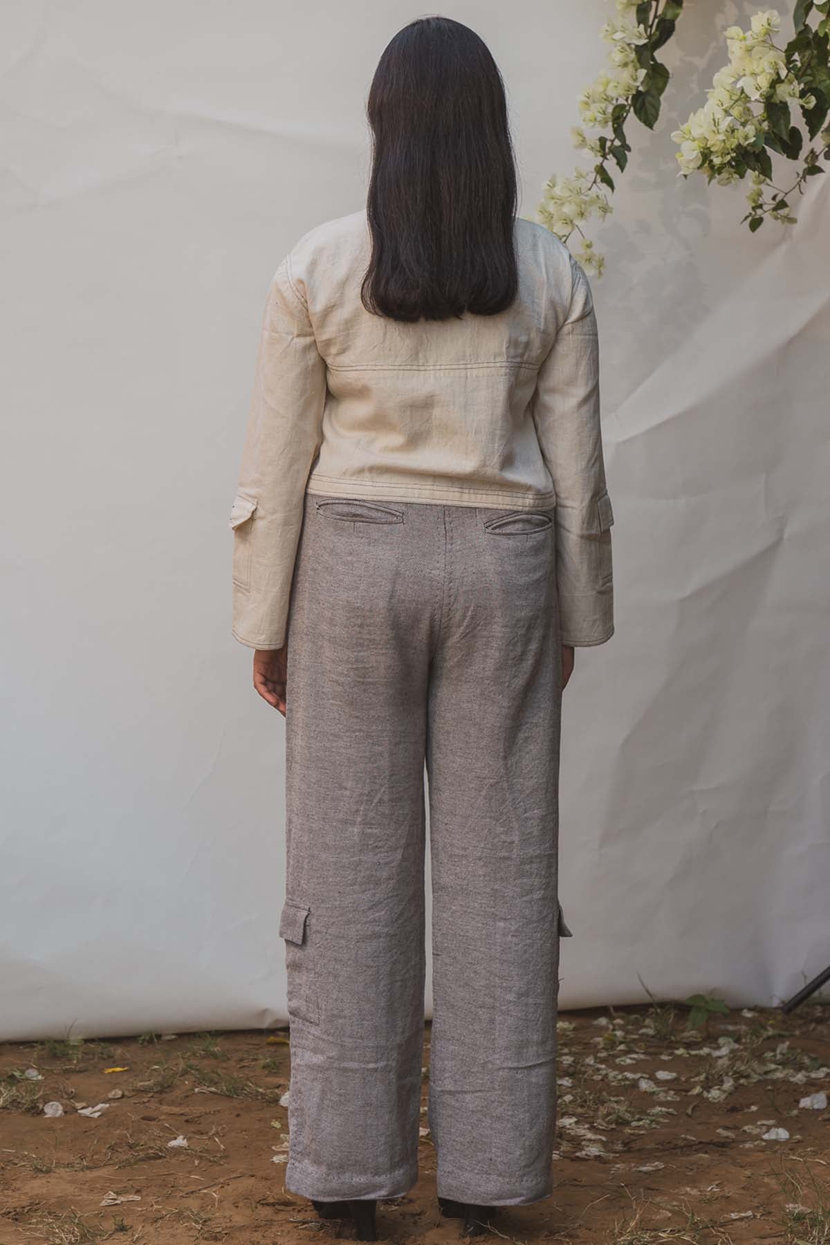 Pockets Adorn Cropped Jacket