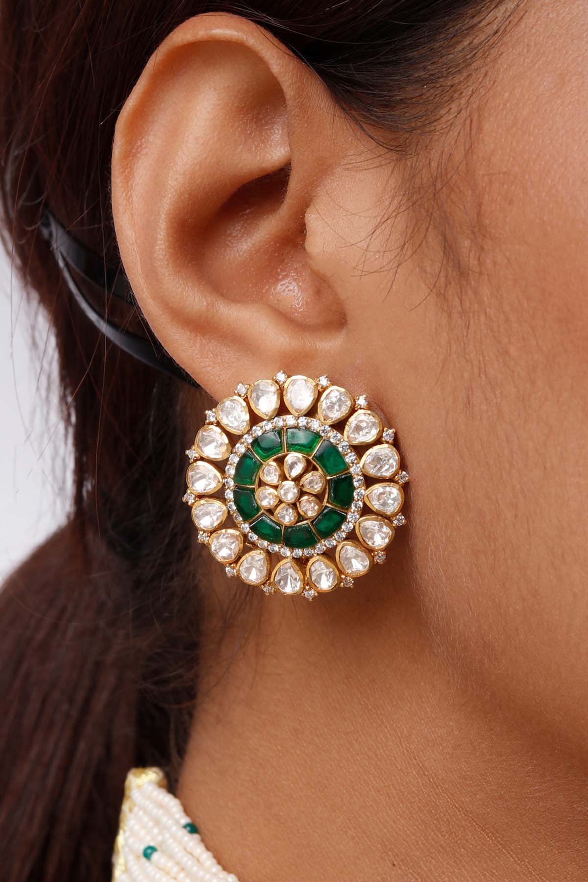 Polki 925 Silver Necklace Set