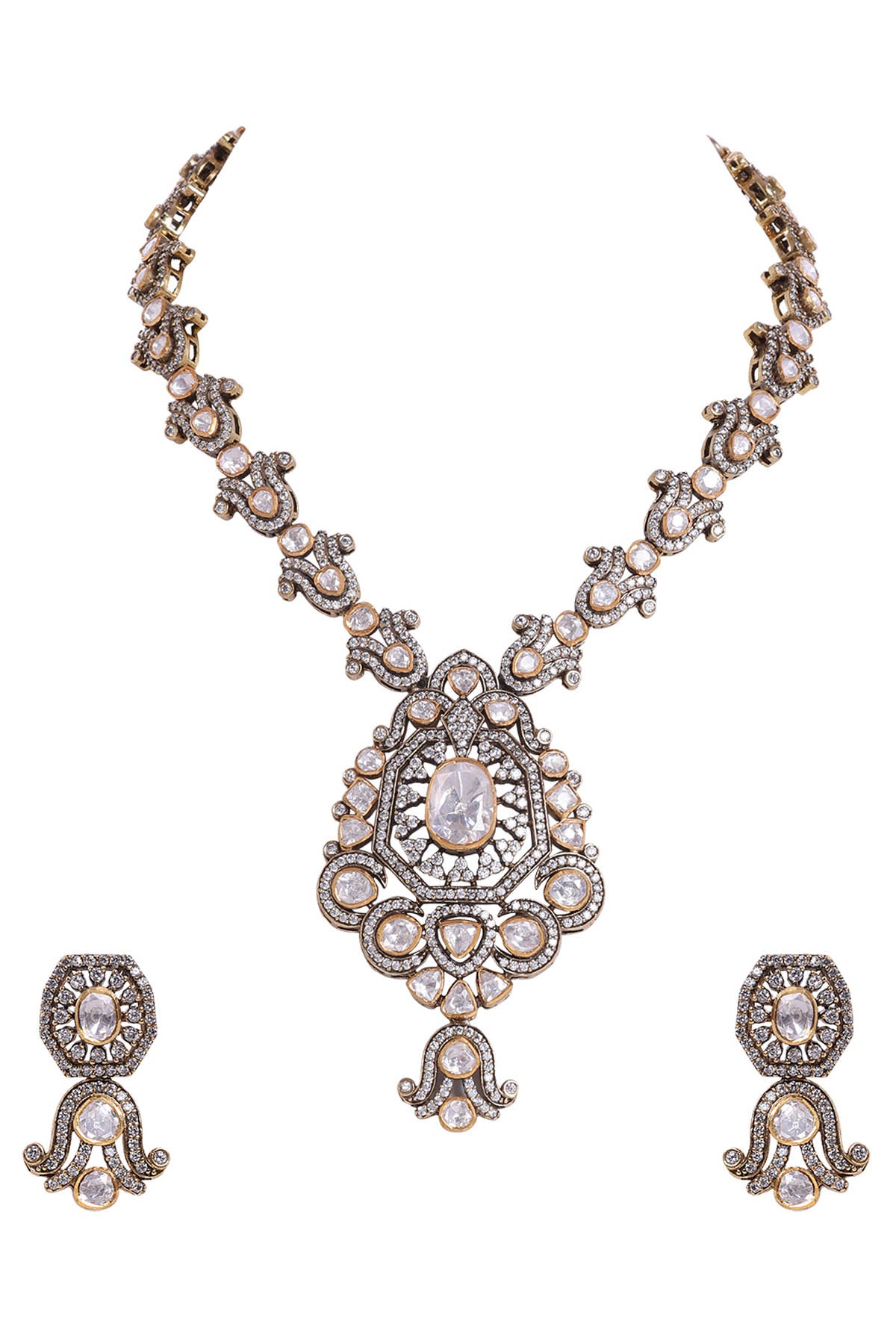 Polki Antique Necklace Set