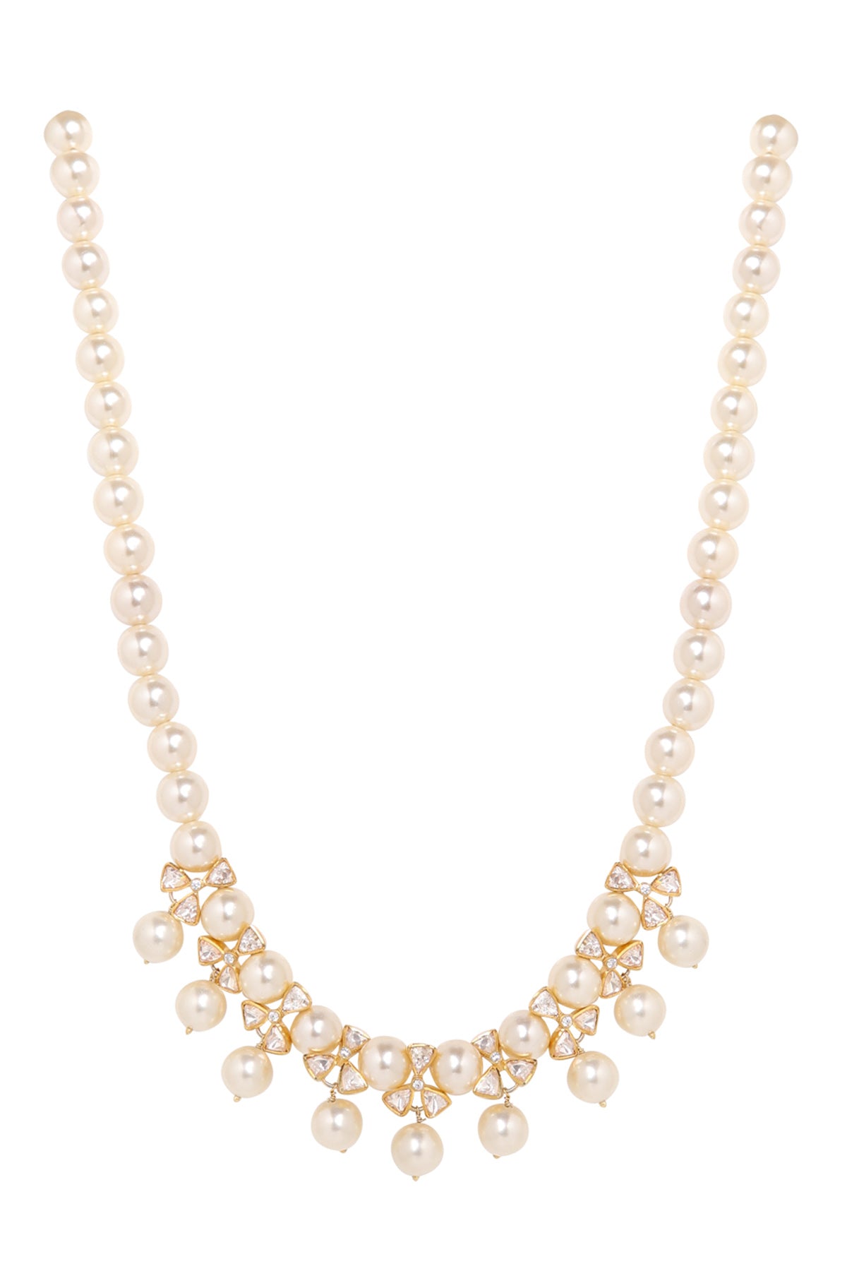 Polki Gold Finish Necklace